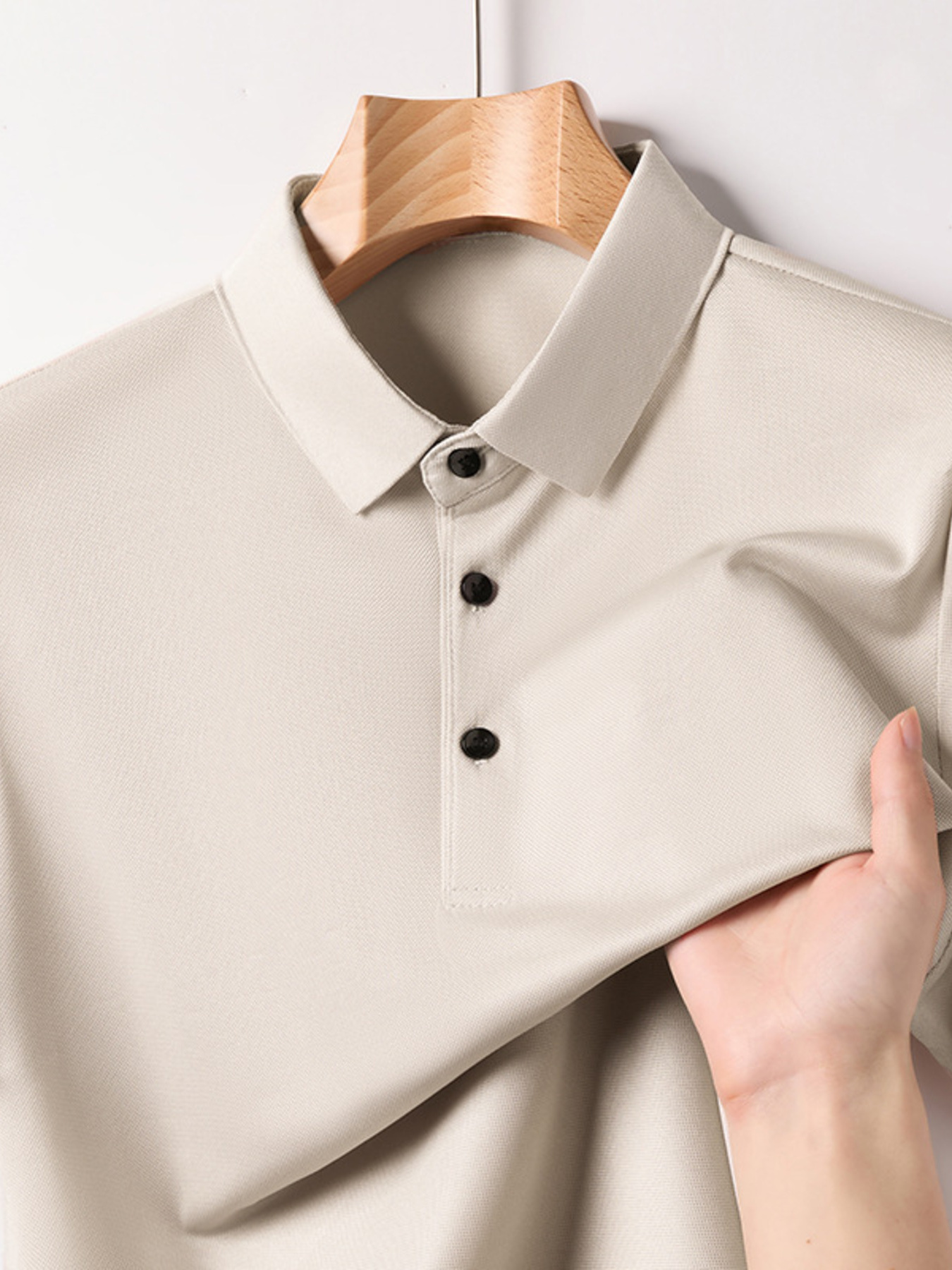 Men's Plus Size Button Detail Short Sleeve Polo