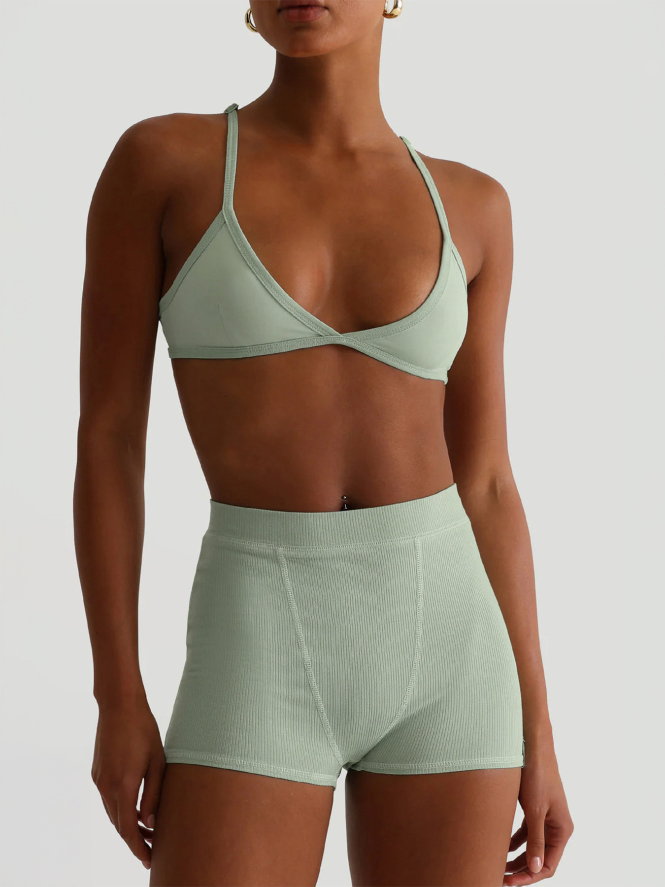 Seamless Bra and High Waist Shorts Active Set