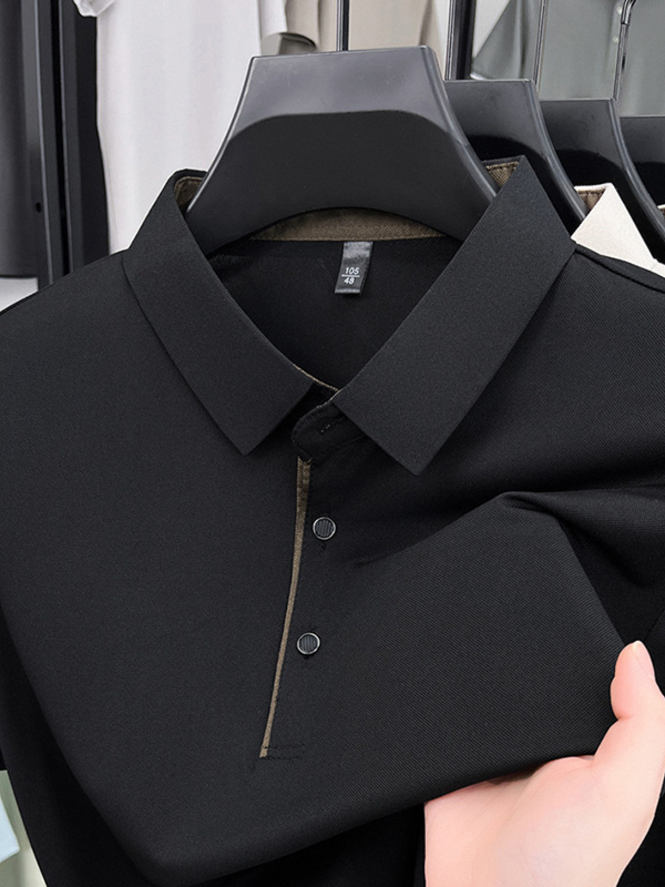 Men's Plus Size Button Detail Short Sleeve Polo