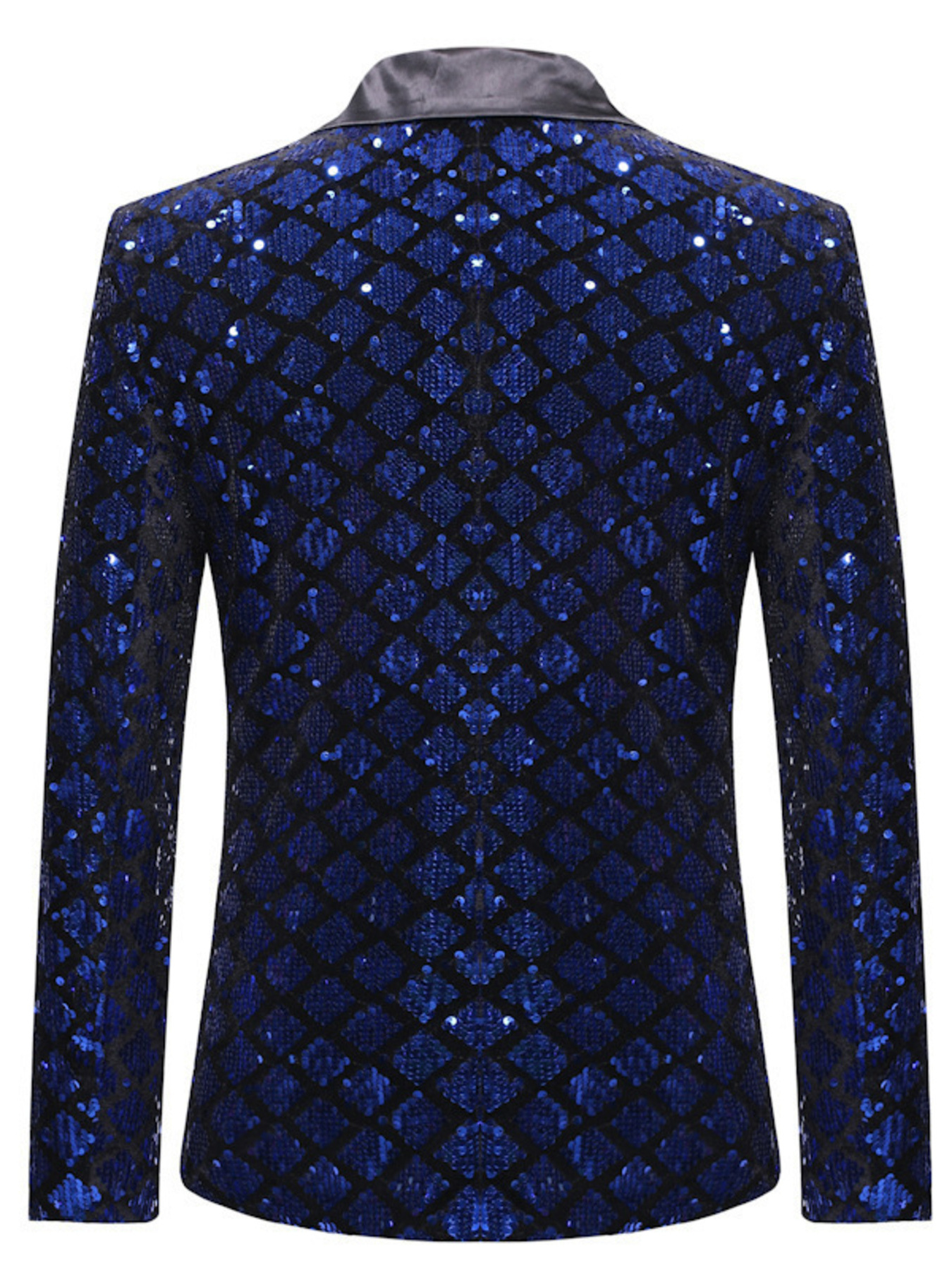 Men's Sequin One Button Blazer