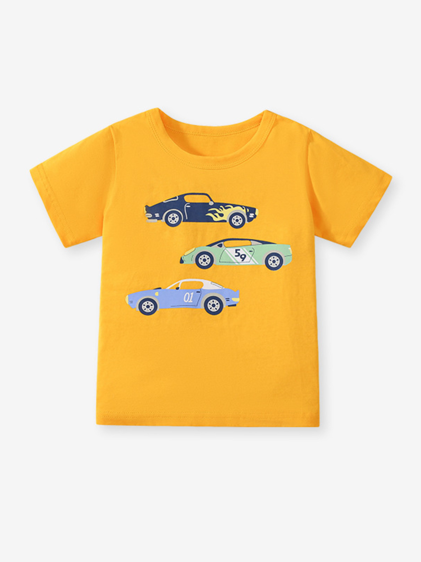 Children's Car Graphic Short Sleeve T-Shirt