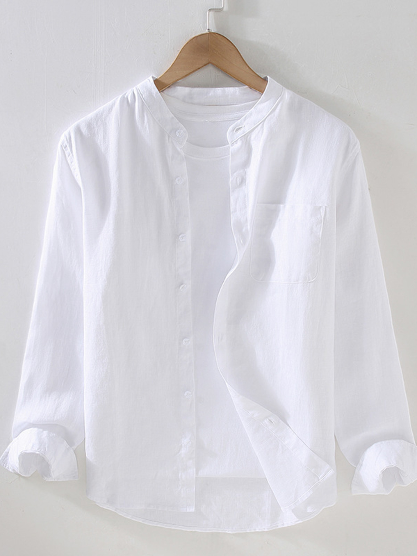 Men's Full Size Button Up Long Sleeve Shirt Plus Size