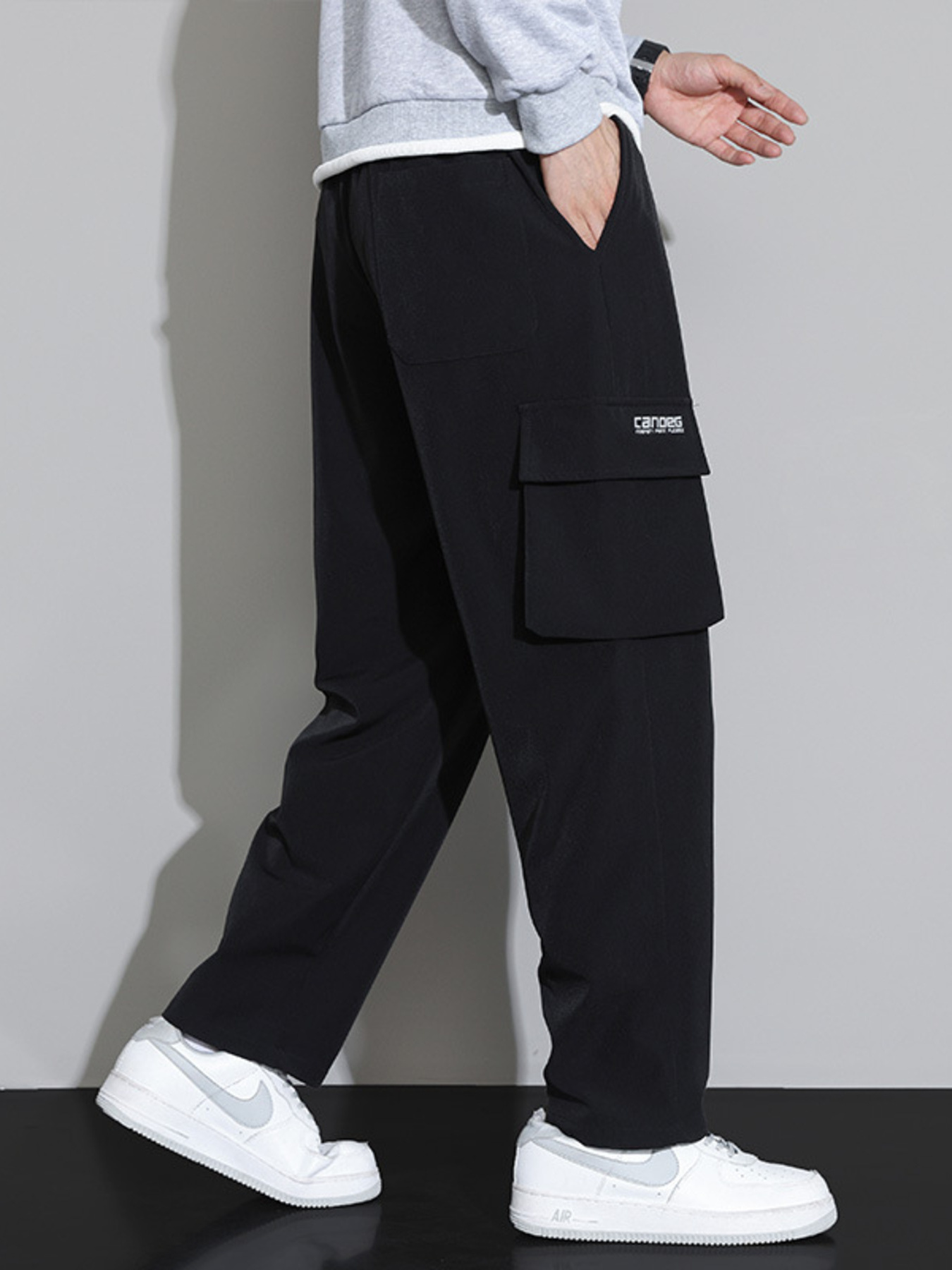 Men's Plus Size Wide Leg Cargo Pants