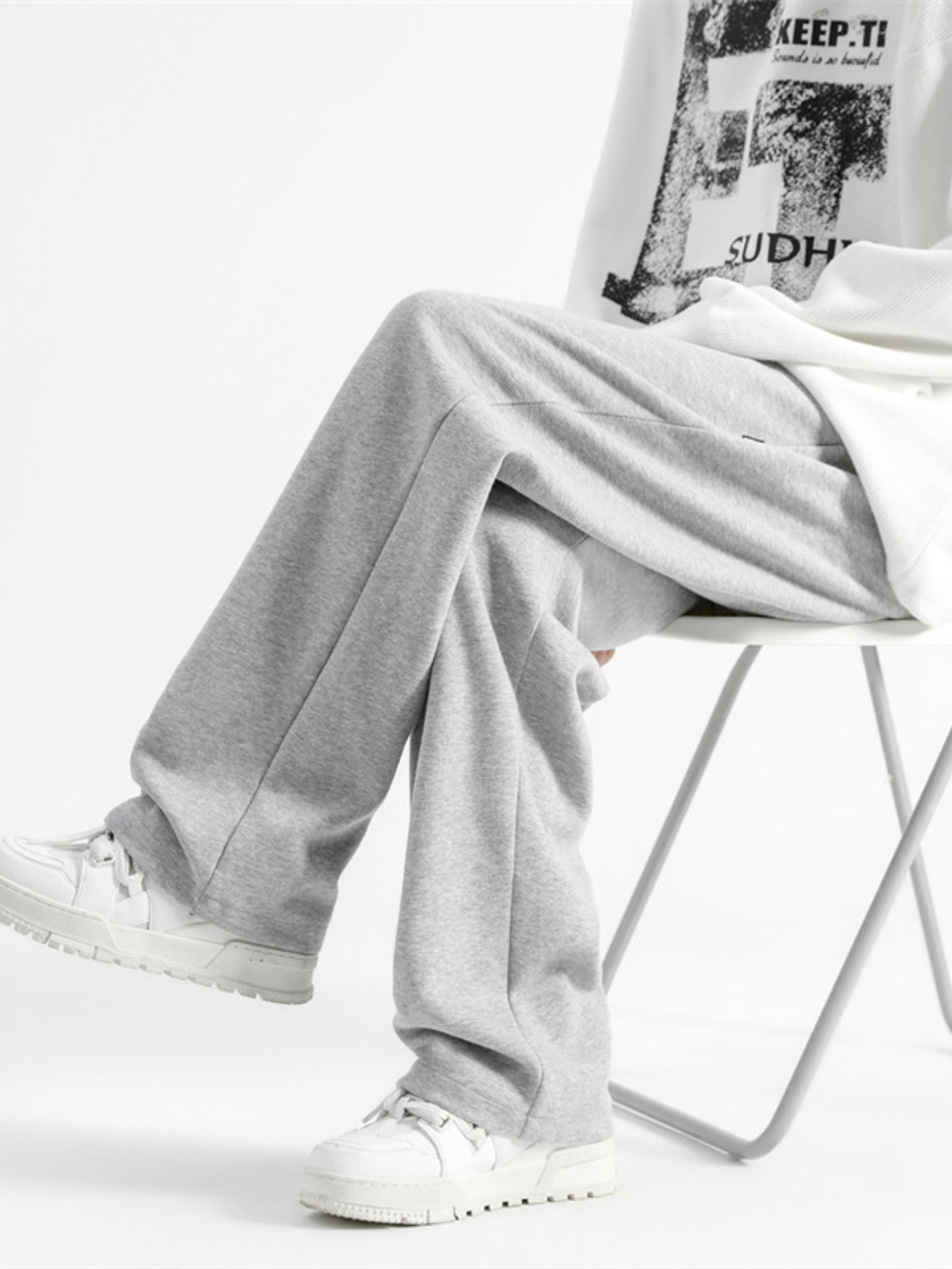 Men's Full Size Casual Loose-Fit Drawstring Sweatpants Plus Size