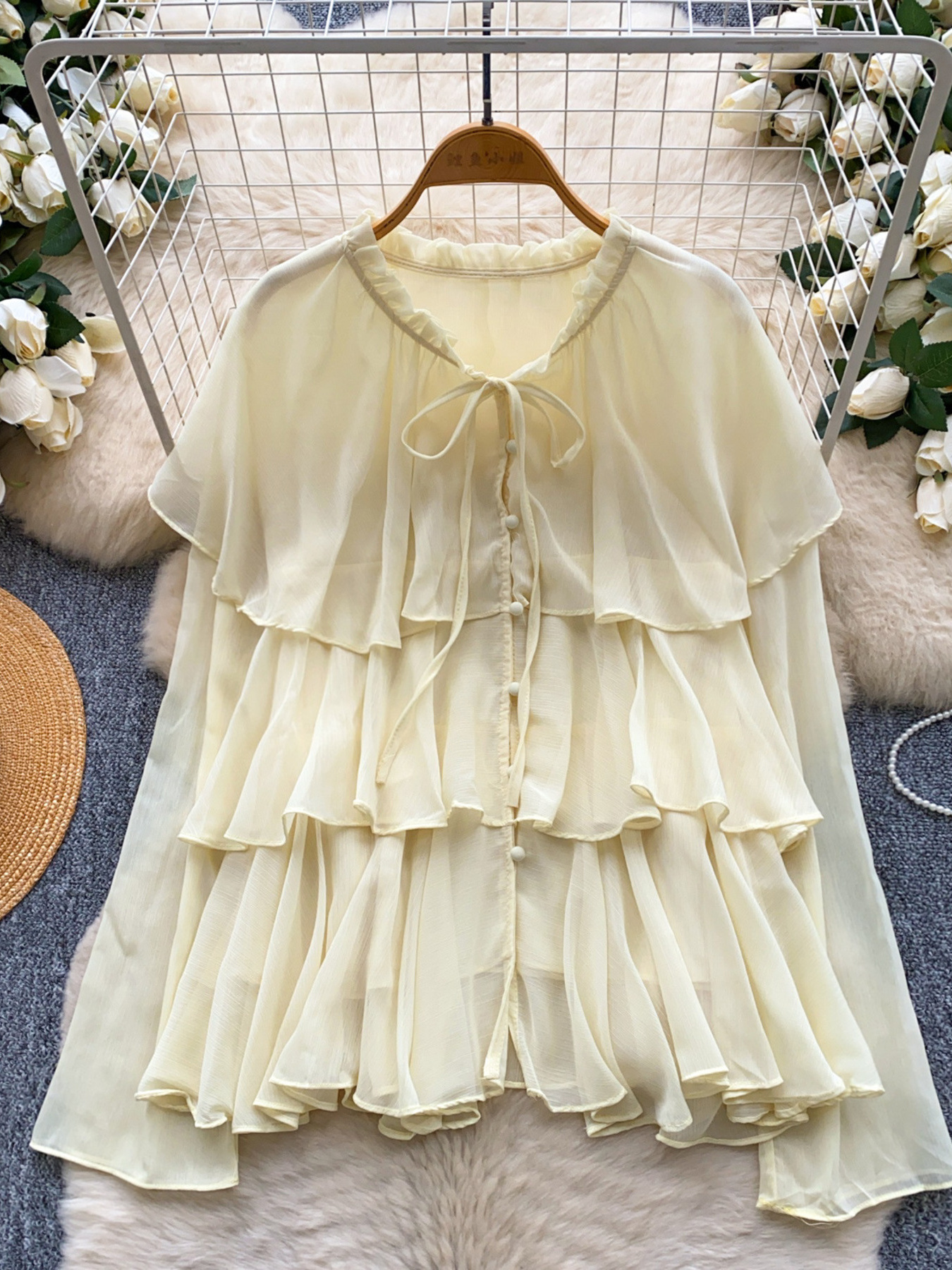 Ruffle Tiered Chiffon Blouse 1