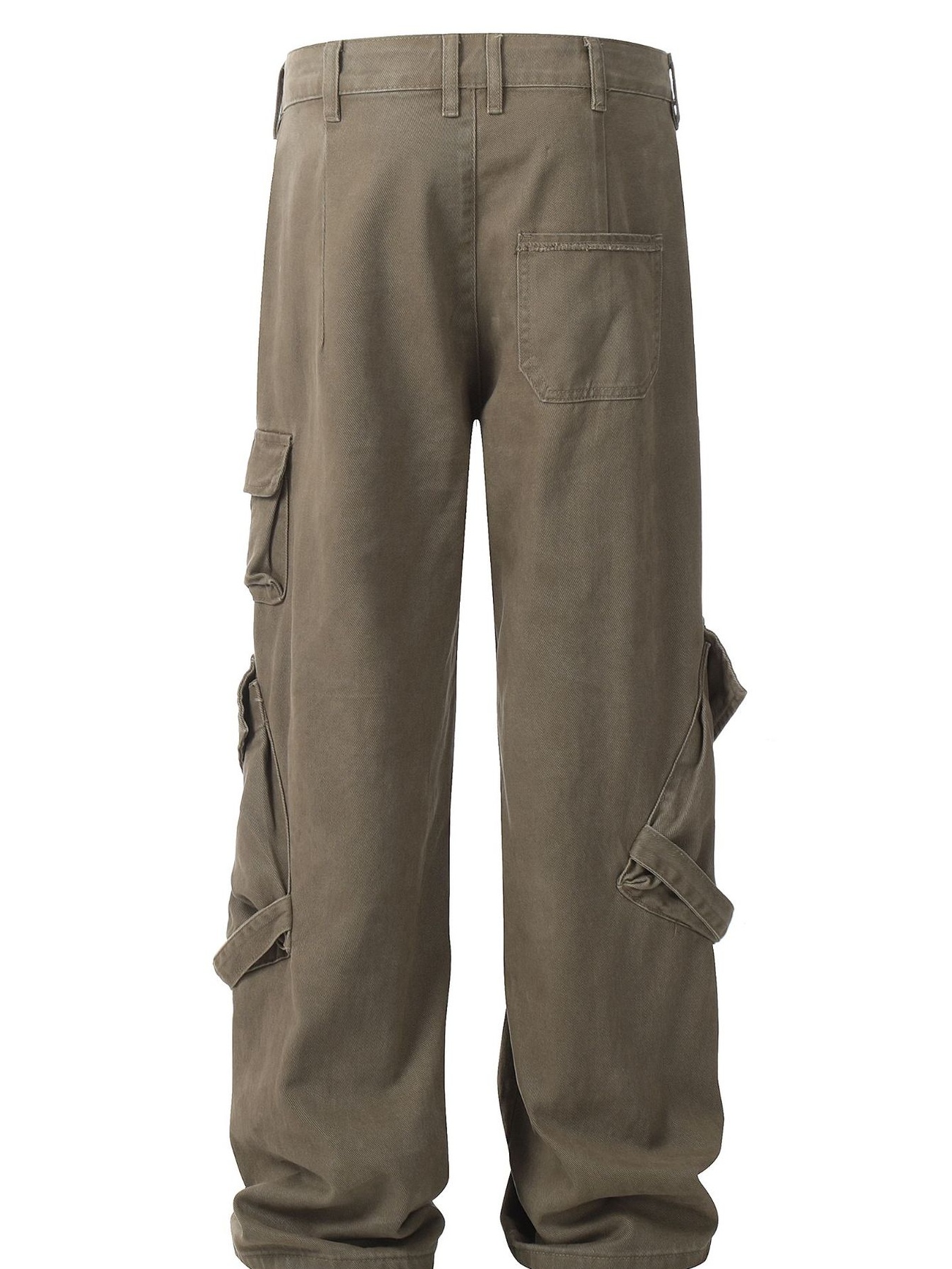 Men's Wide Leg Cargo Pants with Multi Pockets
