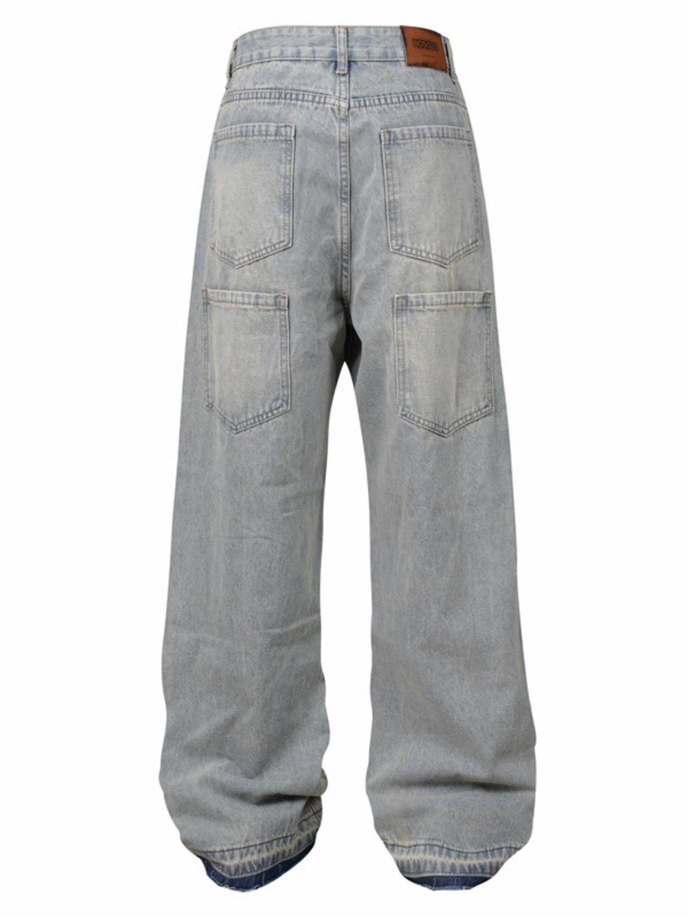 Men's Distressed Wide Leg Jeans