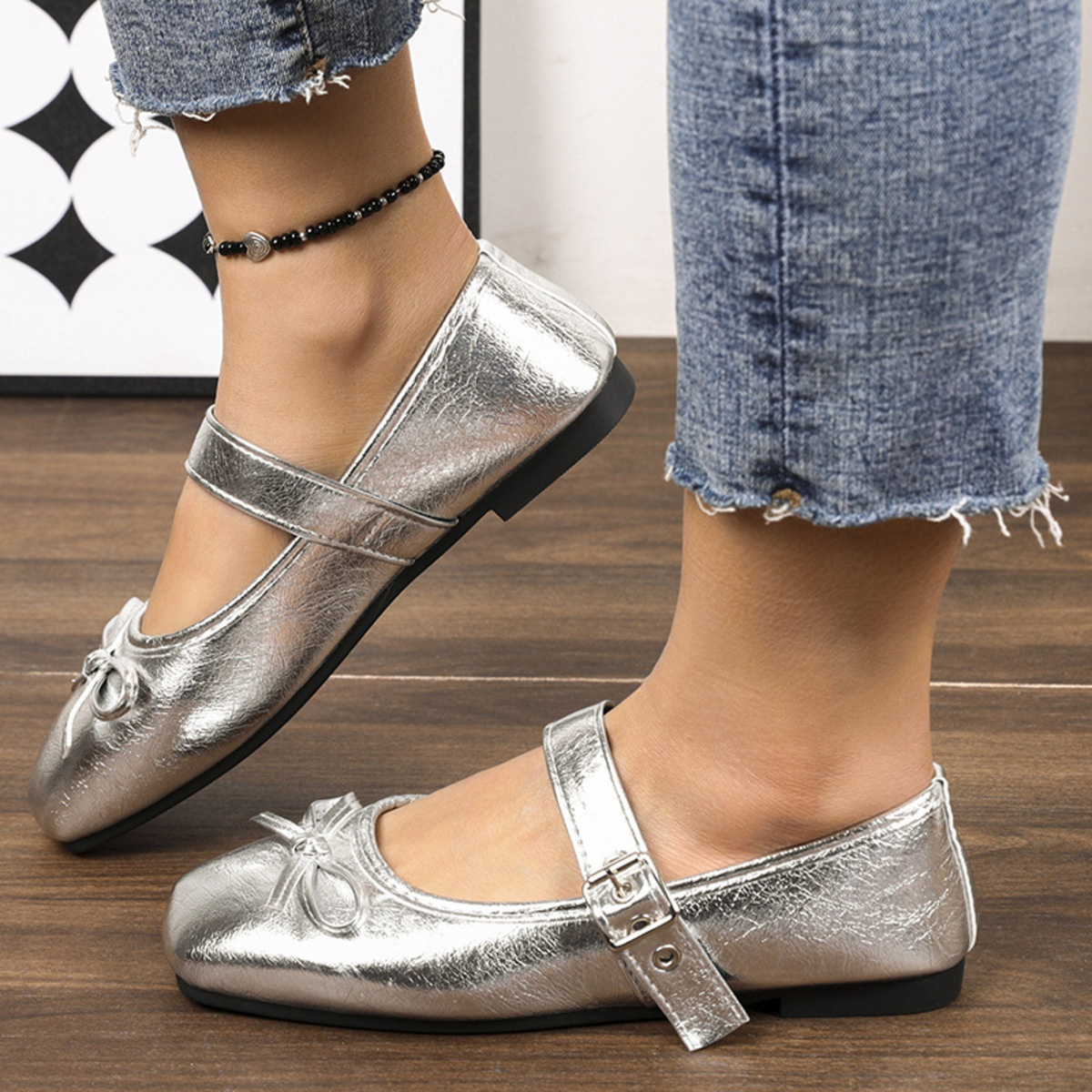 Square Toe Flats Slip-Ons