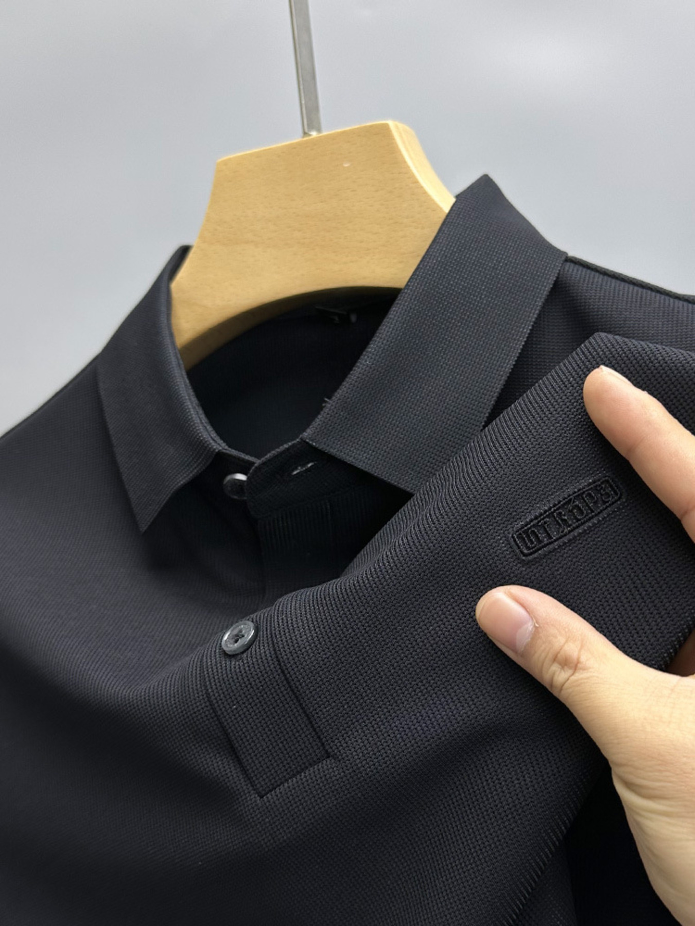 Men's Plus Size Button Detail Short Sleeve Polo