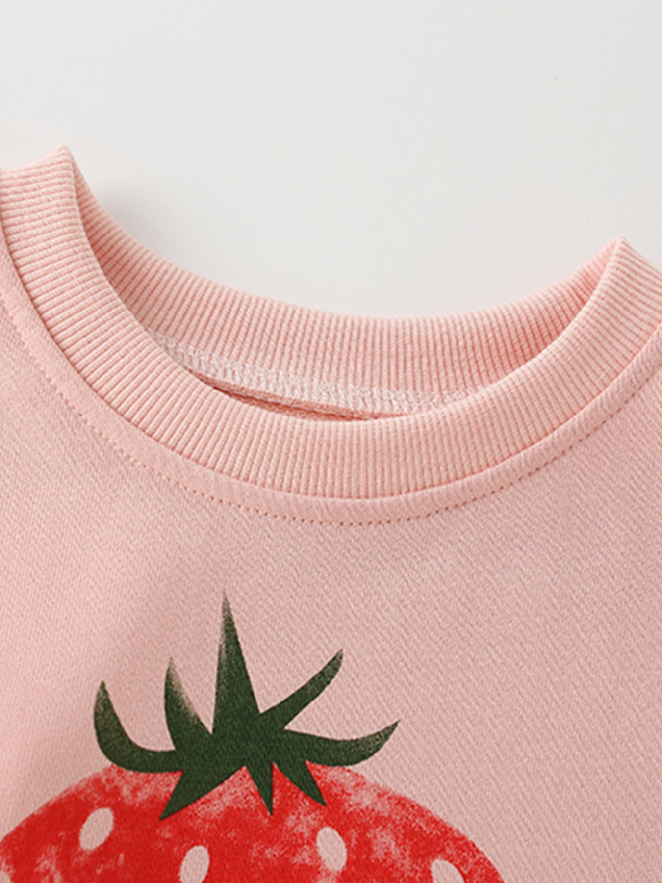 Children's Strawberry Picking Graphic Crew Neck Sweatshirt