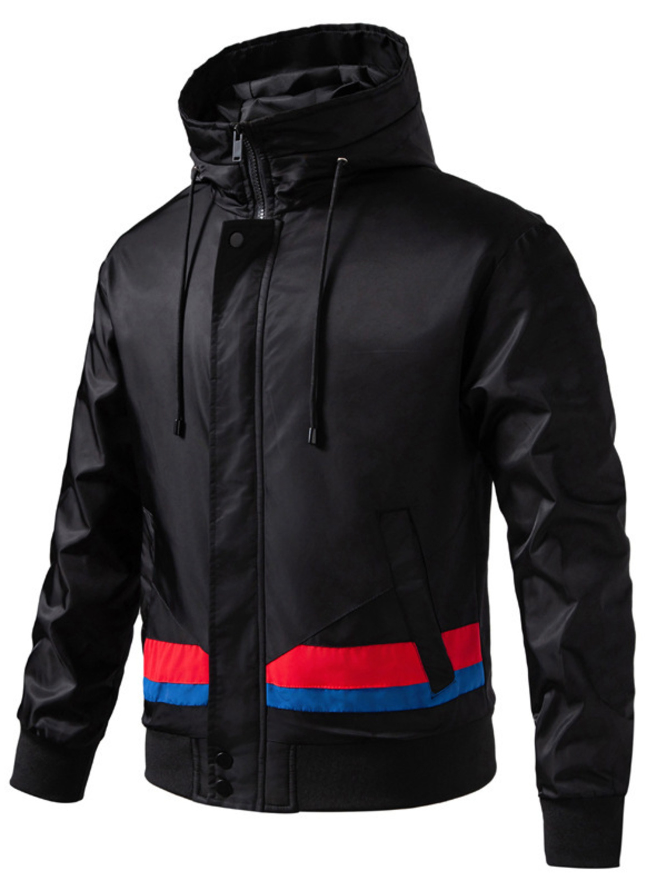 Men's Zip Up Hooded Windproof Jacket