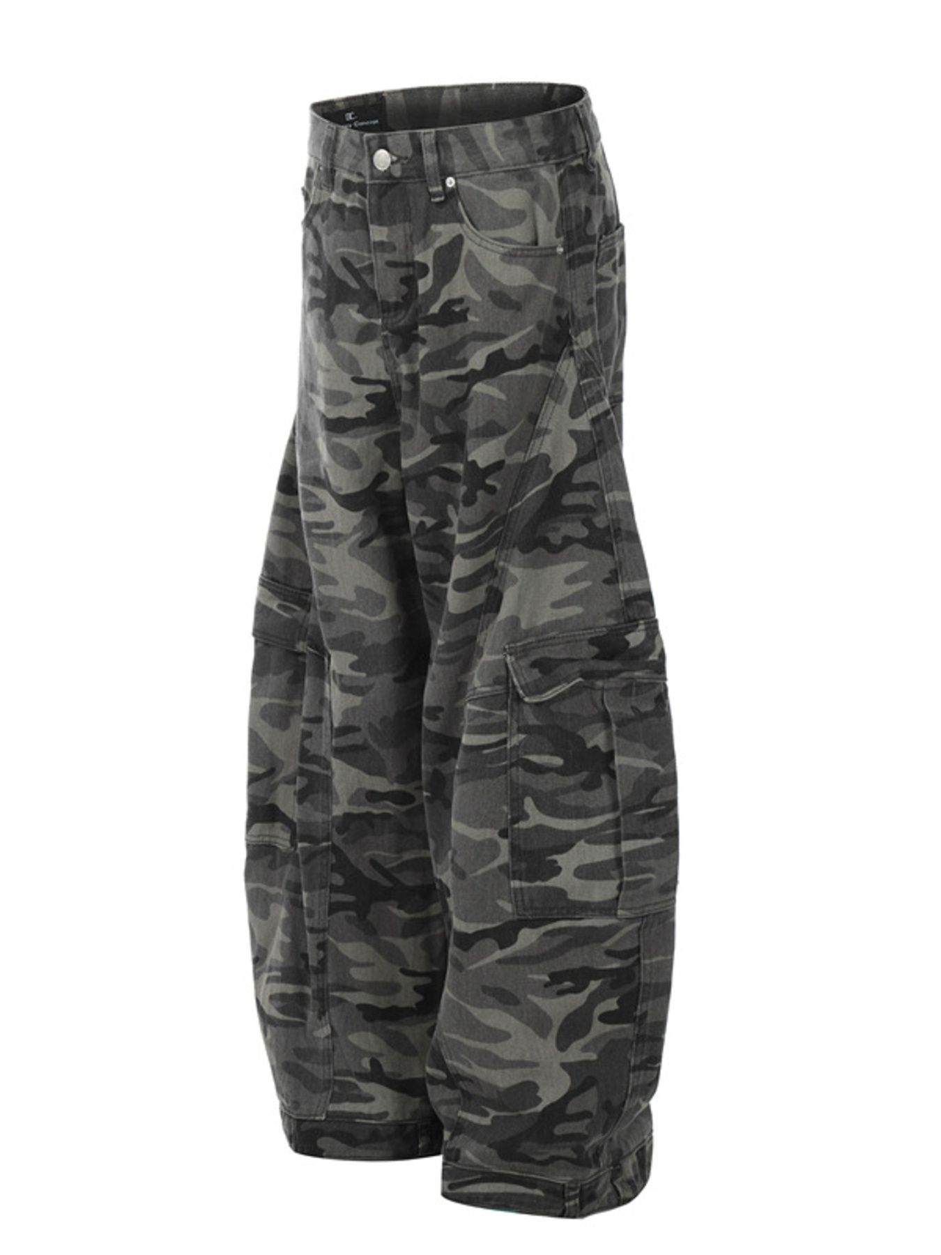 Men's Camouflage Cargo Wide Leg Jeans