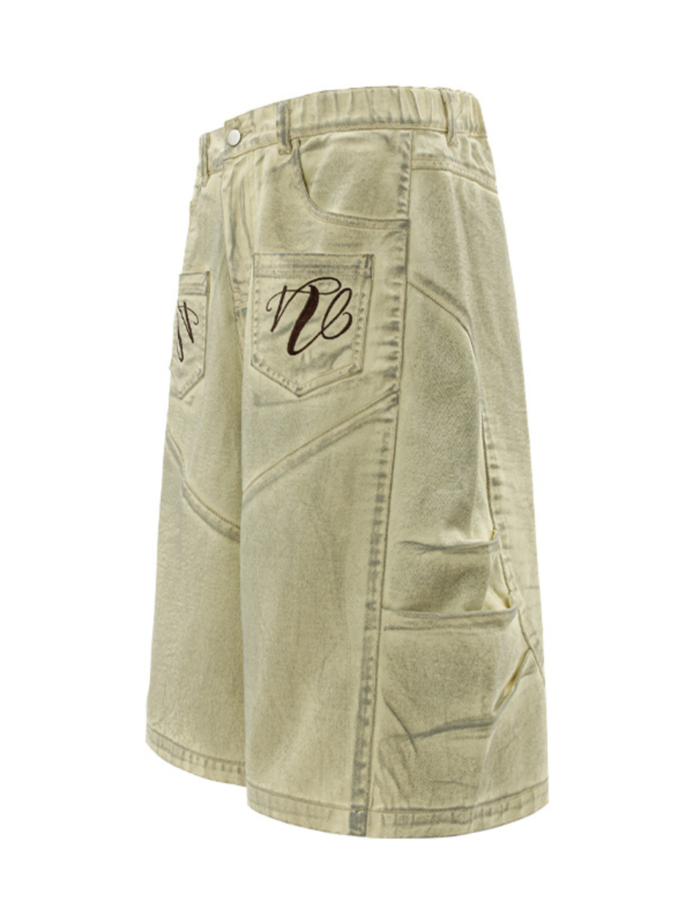 Men's Oversized Cargo Denim Shorts