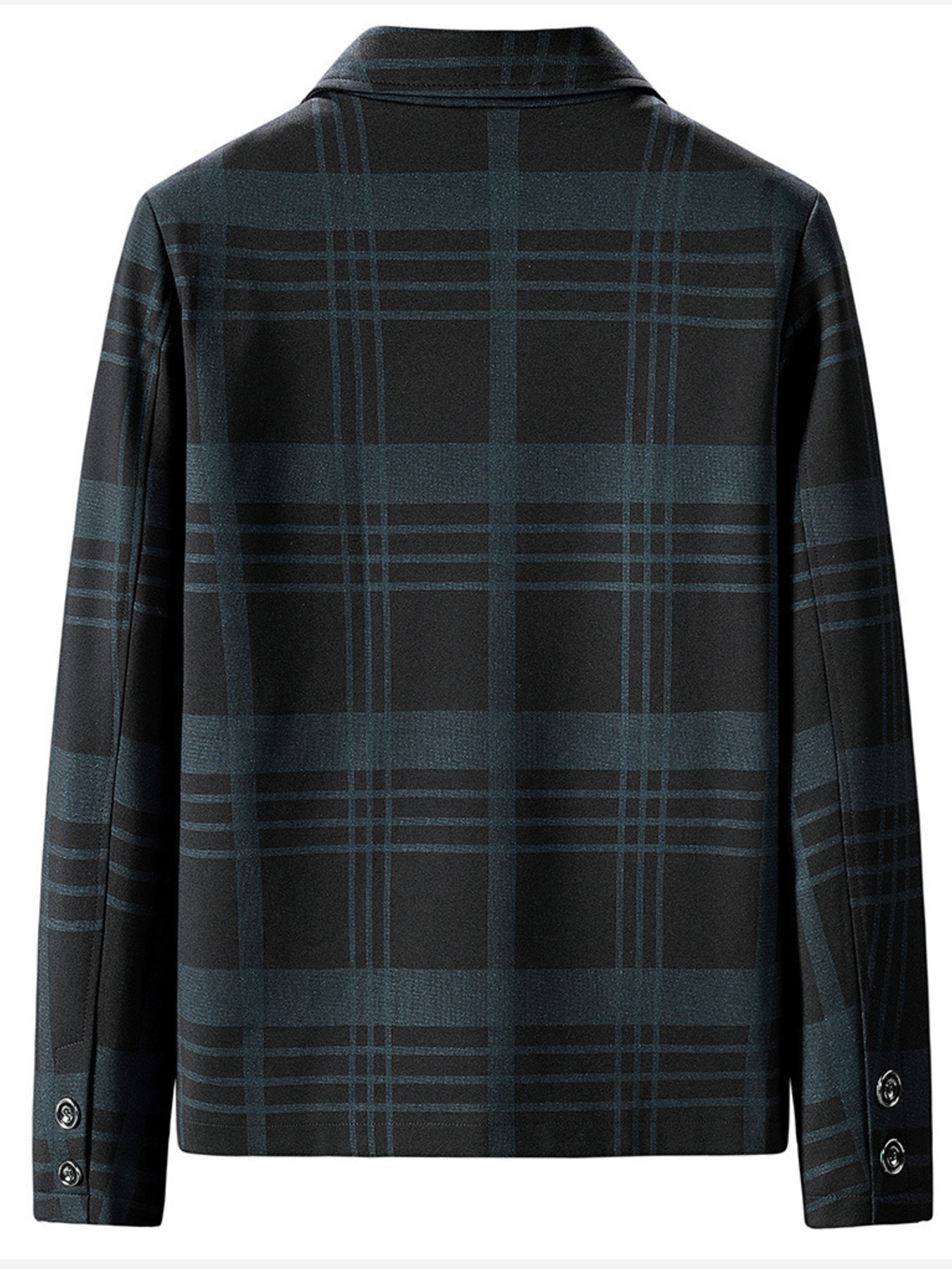 Men's Plus Size Plaid Zip Up Jacket