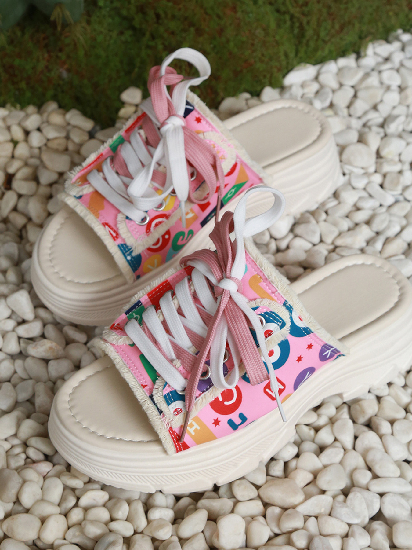 Platform Lace-Up Sandals