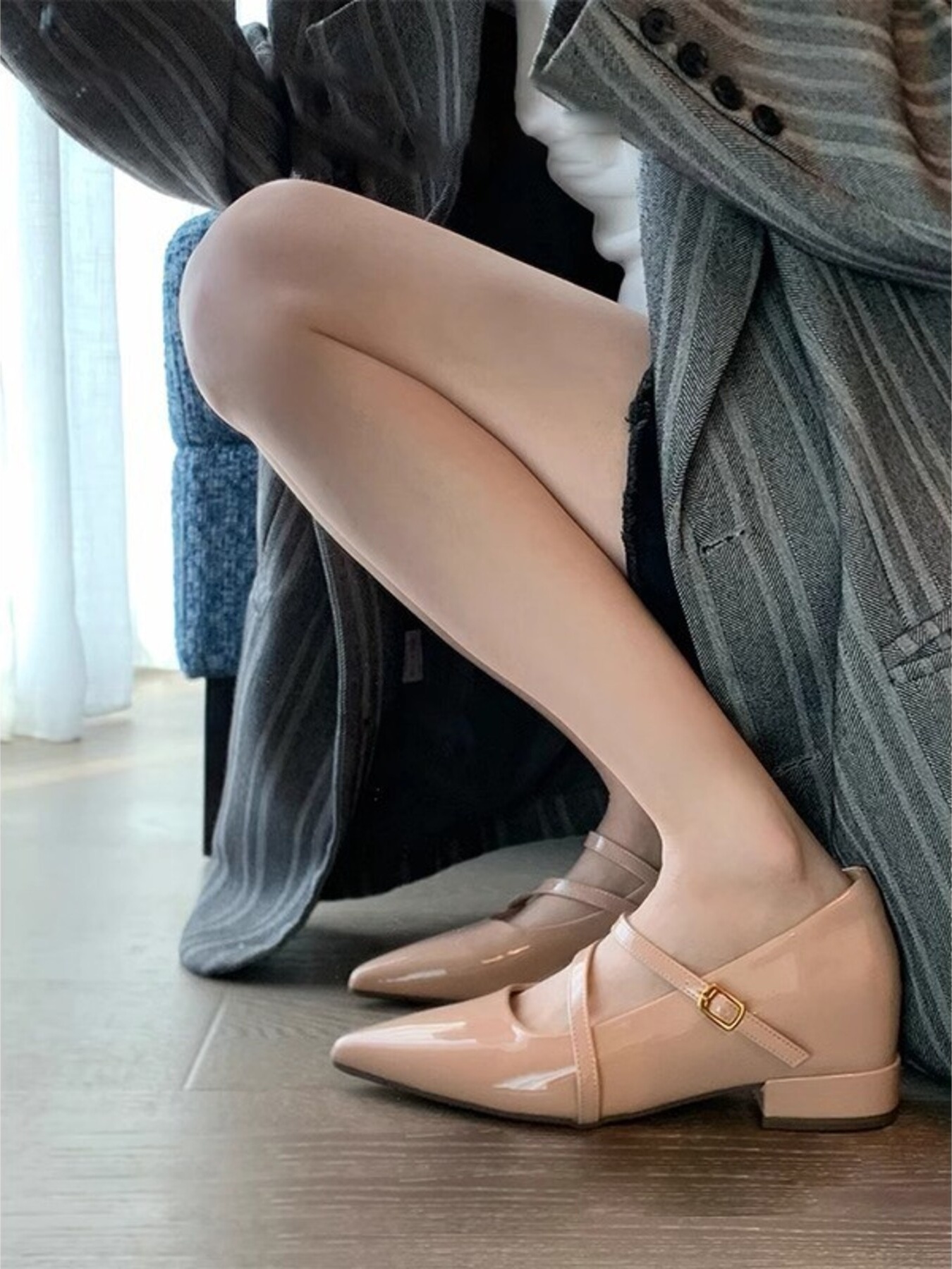 Point Toe Block Heels Pumps