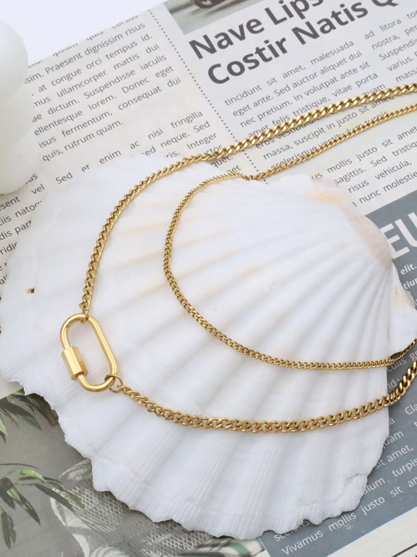18K Gold-Plated Double Layered Necklace