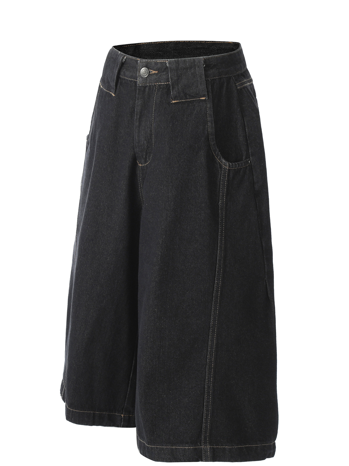 Men's Wide Leg Denim Shorts