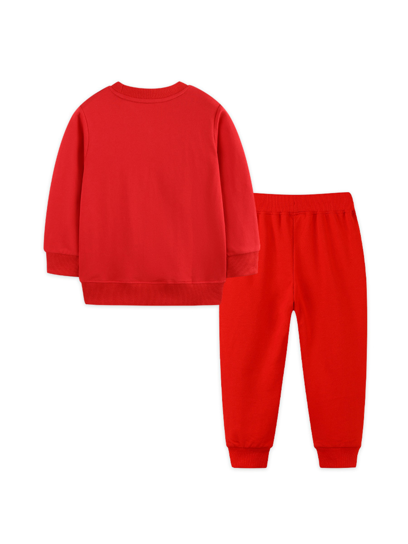 Children's Christmas Dog & Reindeer Round Neck Outfit Set