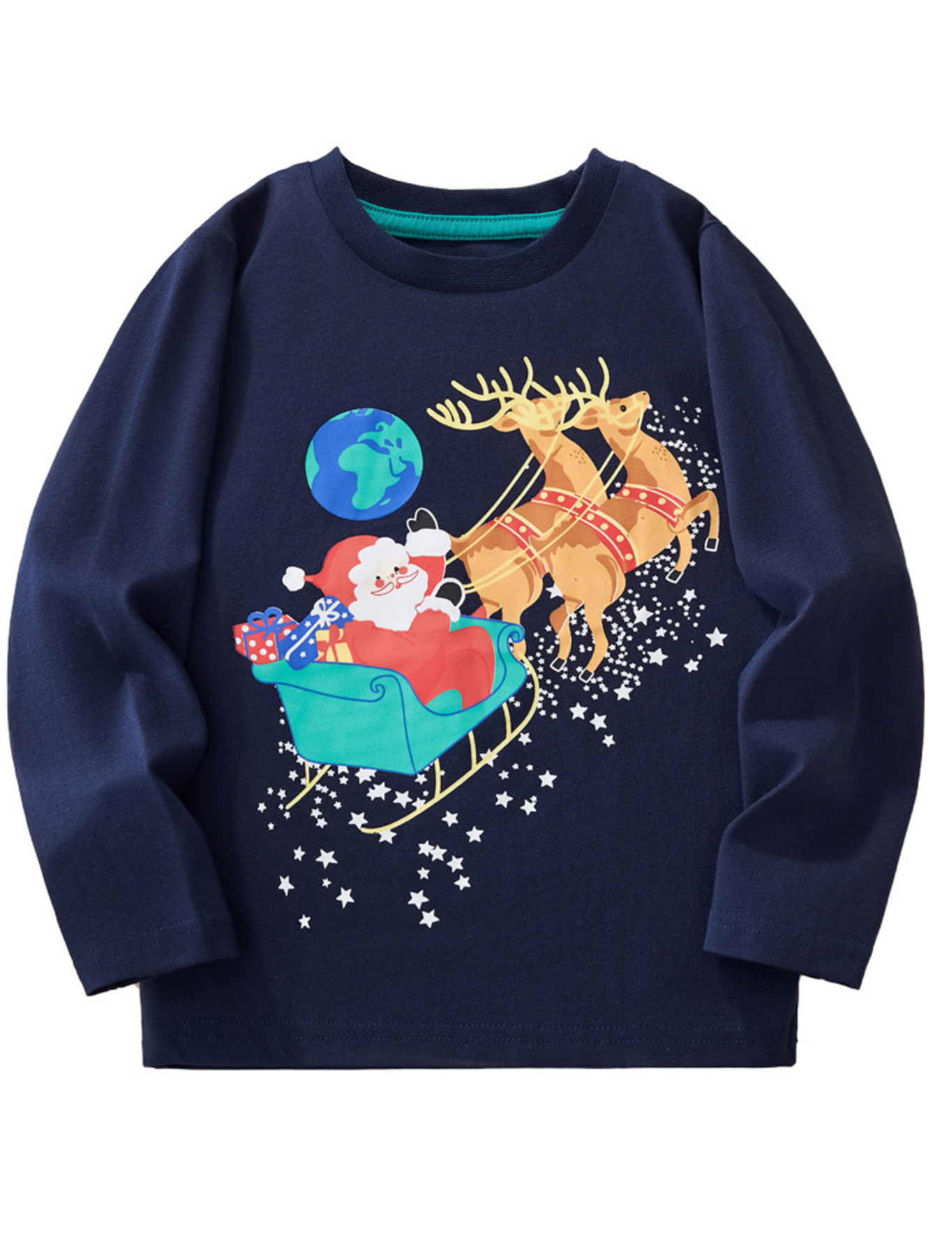 Children's Santa Graphic Long Sleeve T-Shirt