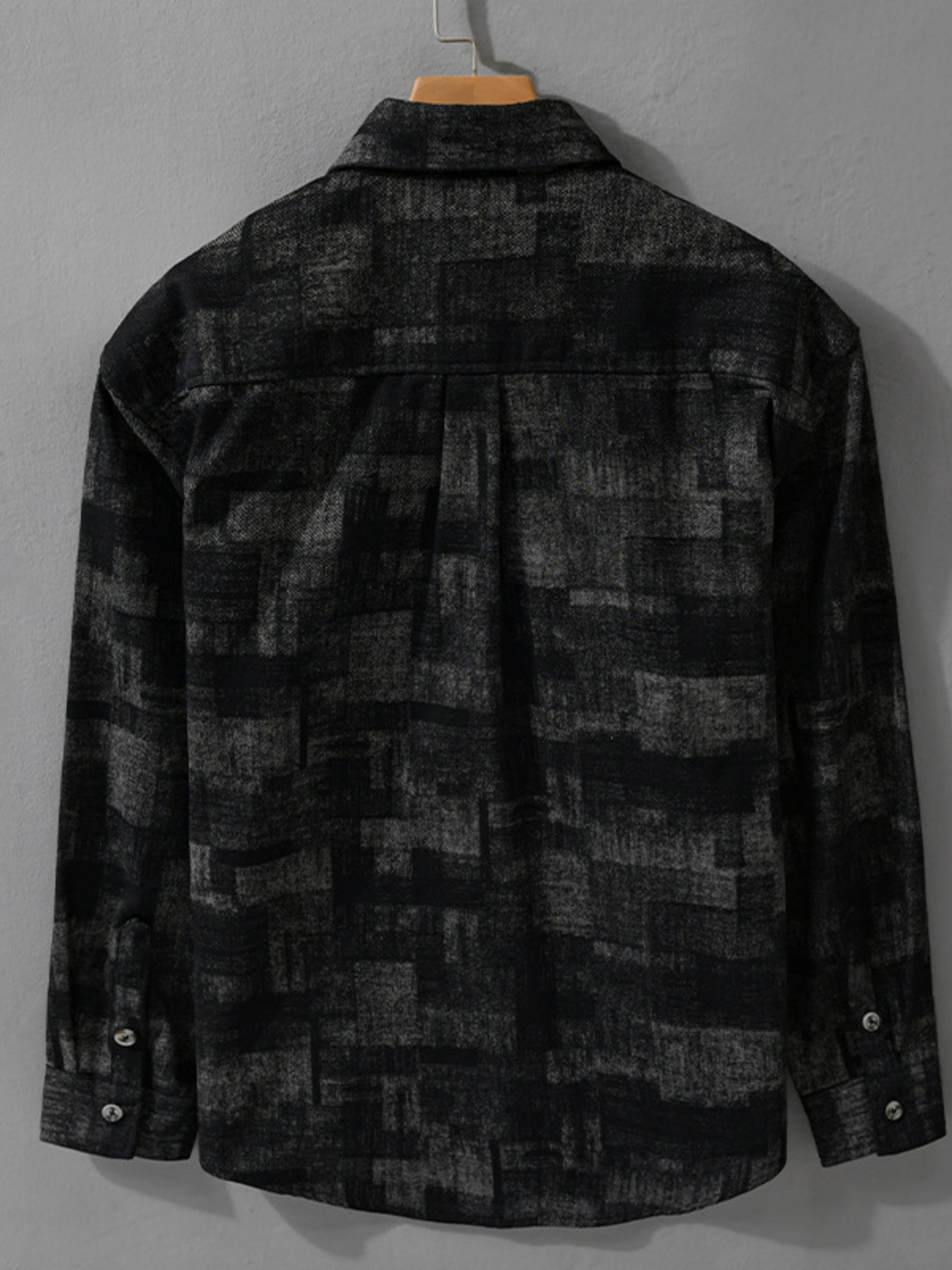 Men's Plus Size Vintage Plaid Button-Down Shirt