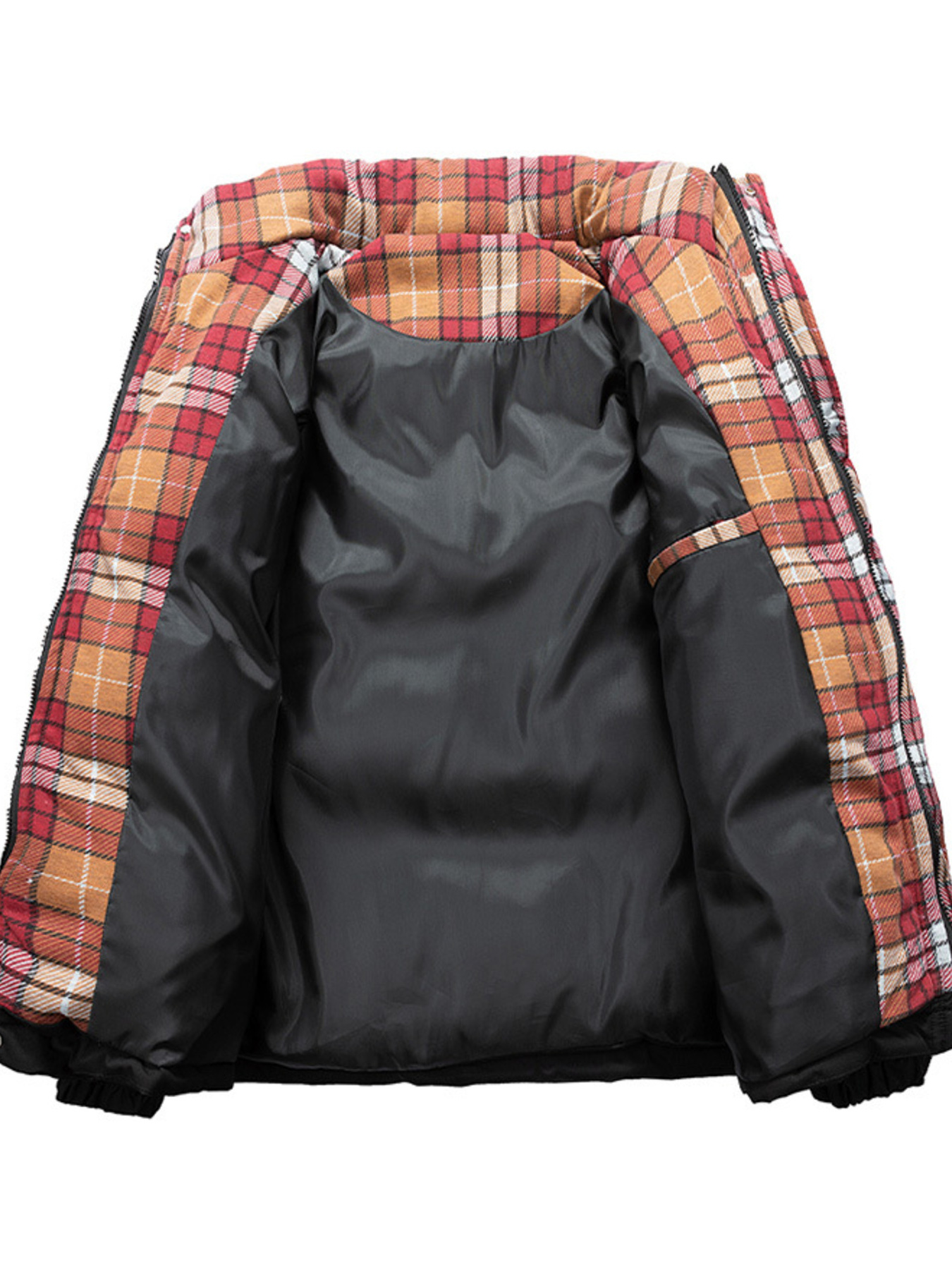 Men's Full Size Zip Up Padded Winter Coat Plus Size