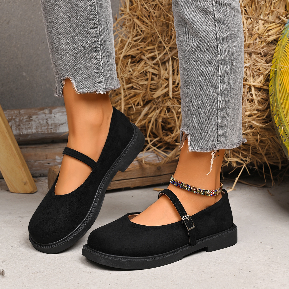 Round Toe Slip-Ons