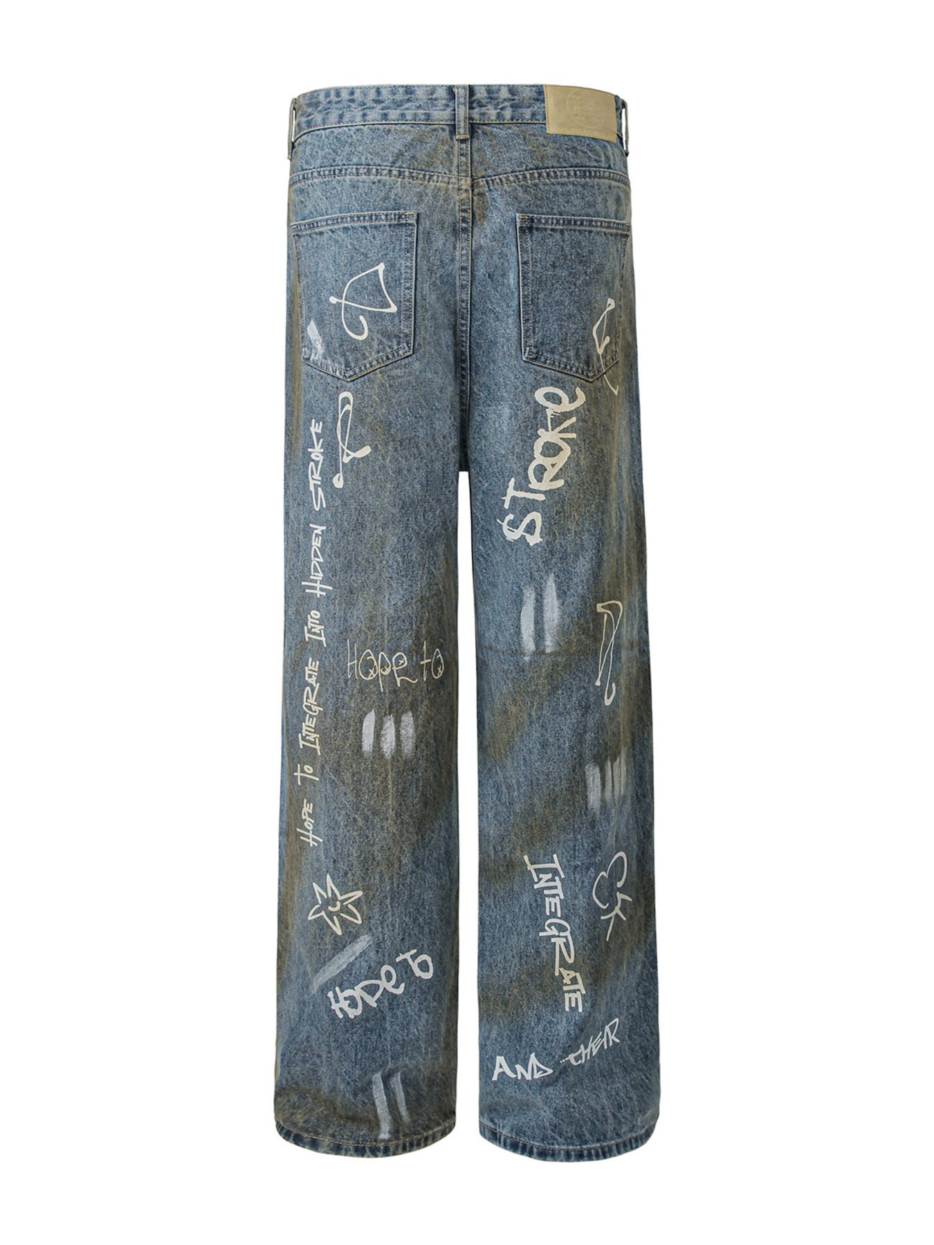 Men's Graffiti Art Loose Fit Jeans