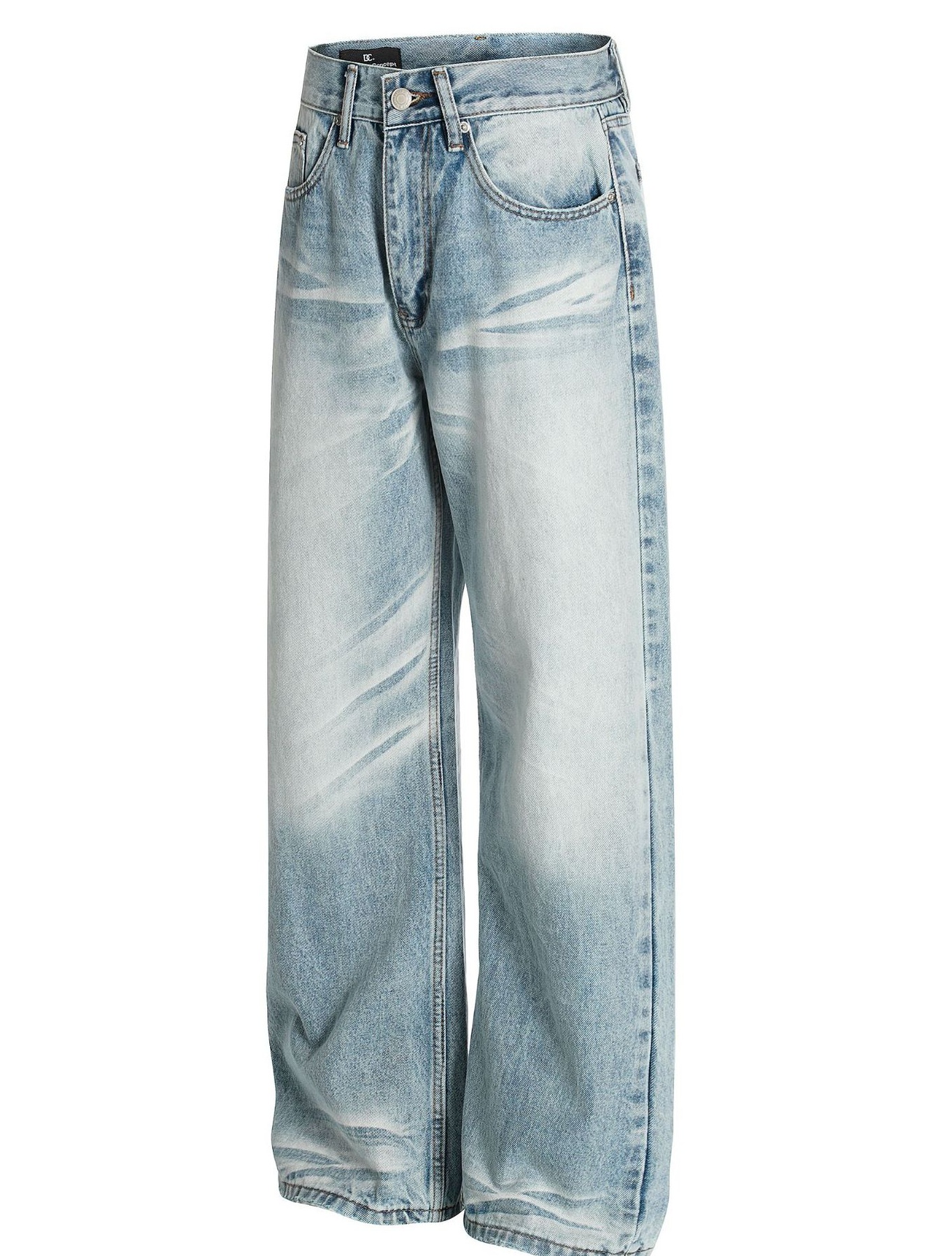 Men's Wash Wide Leg Jeans