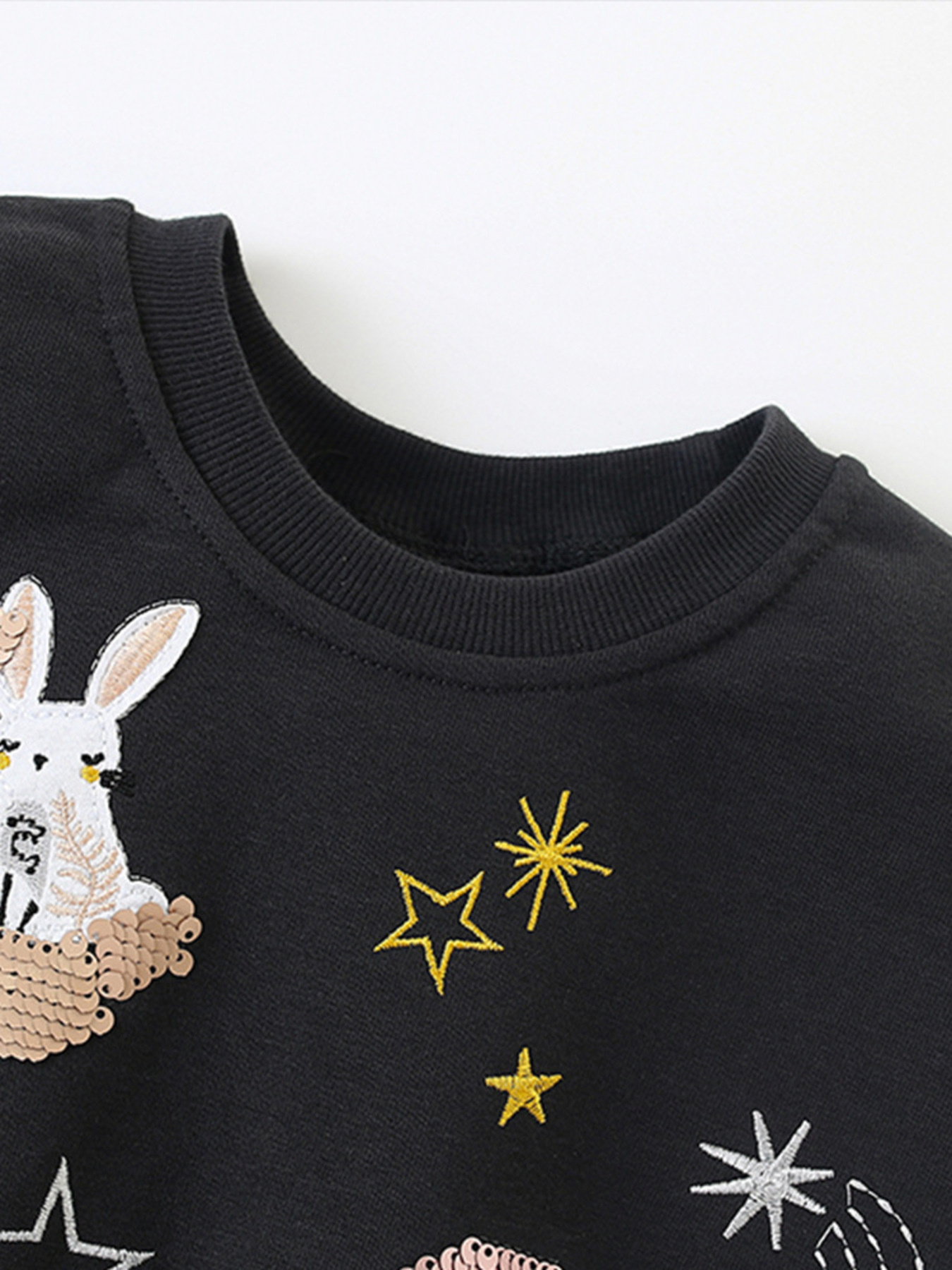 Children's Cute Cartoon Embroidered Sweatshirt and Pants Set