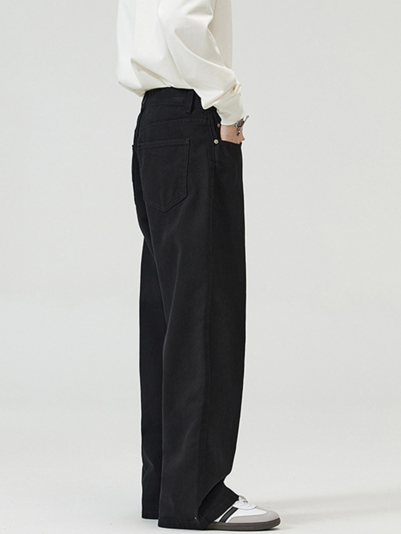 Men's Full Size Wide-Leg Pants Plus Size