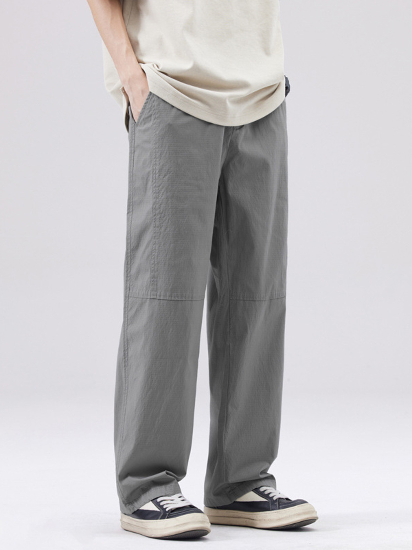 Men's Full Size Casual Relaxed Fit Wide Leg Pants Plus Size