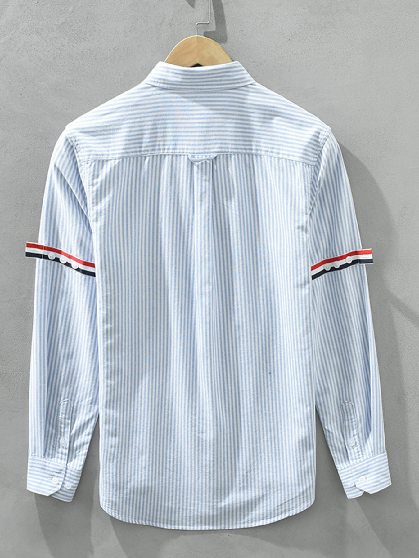 Men's Plus Size Striped Casual Long Sleeve Shirt