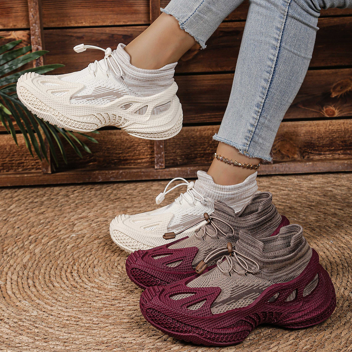 Lace Up Mesh Athletic