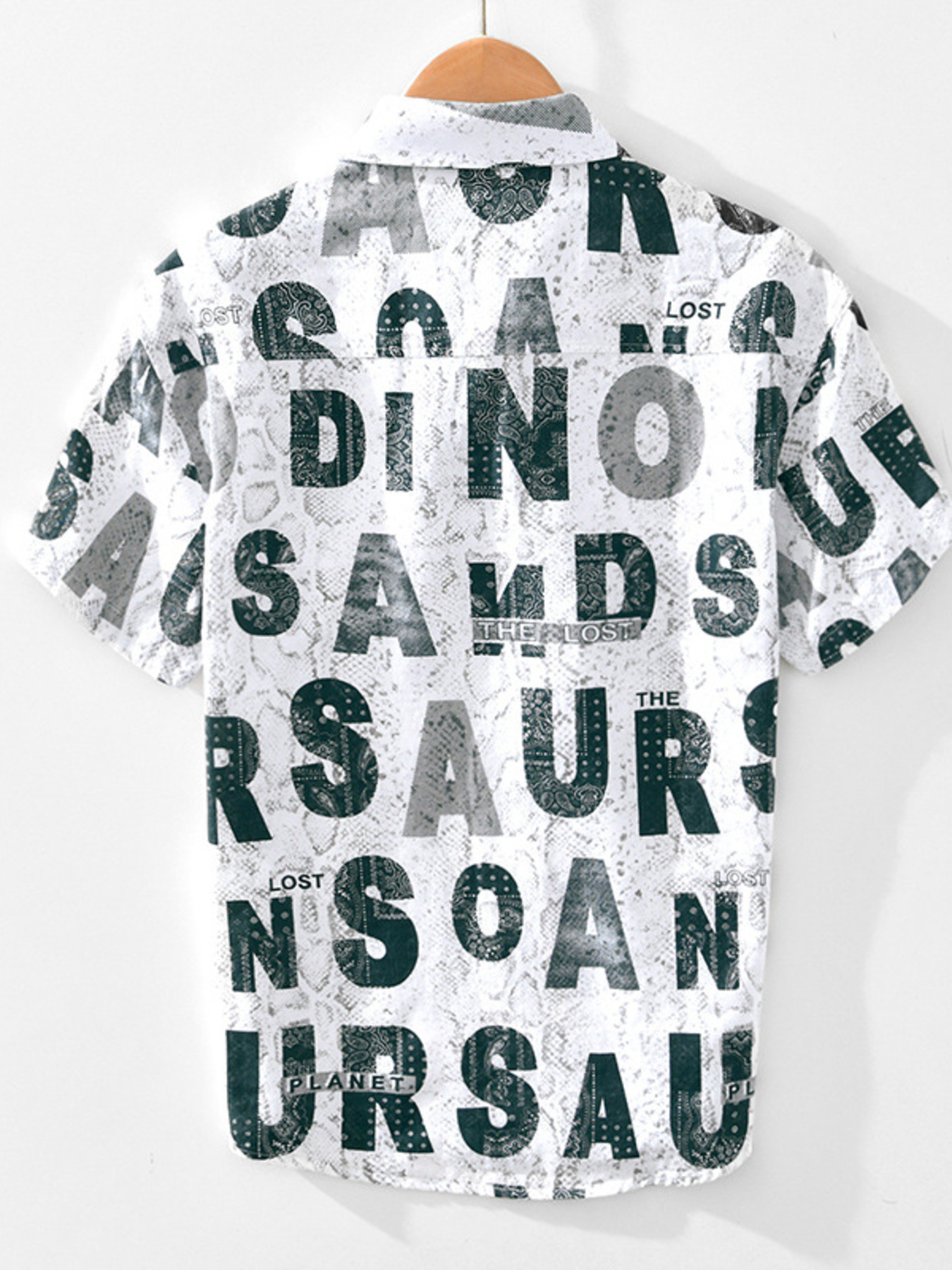 Men's Letter Print Short Sleeve Shirt