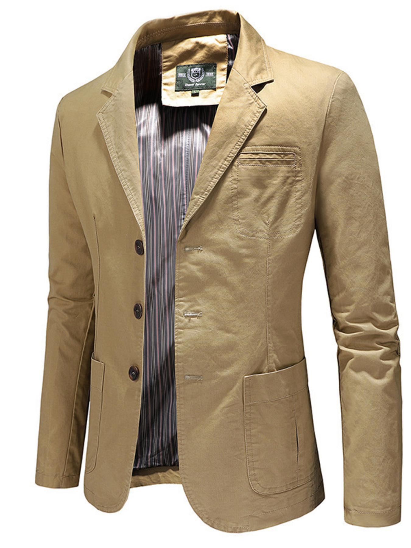 Men's Plus Size Casual Slim Fit Button Up Blazer