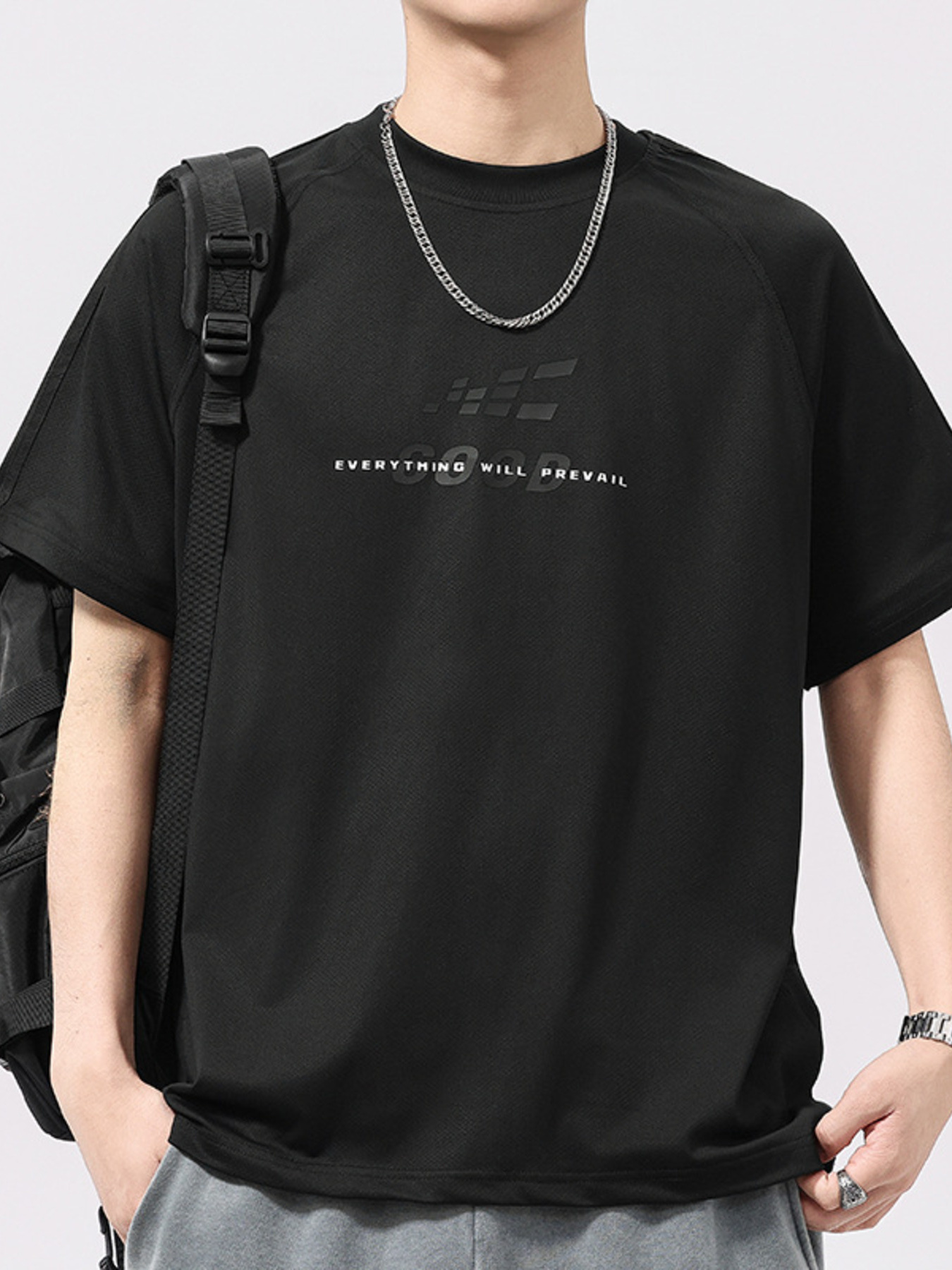 Men's Plus Size Round Neck Short Sleeve T-Shirt