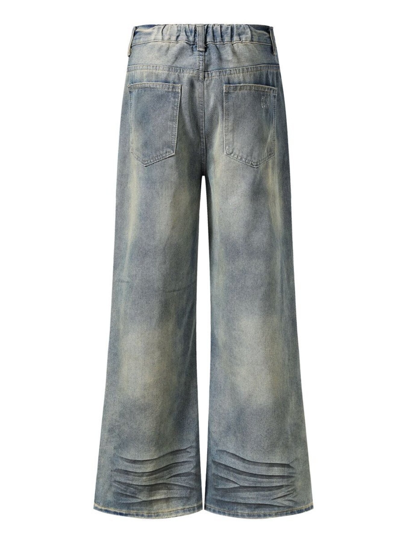 Men's Distressed Wide Leg Jeans