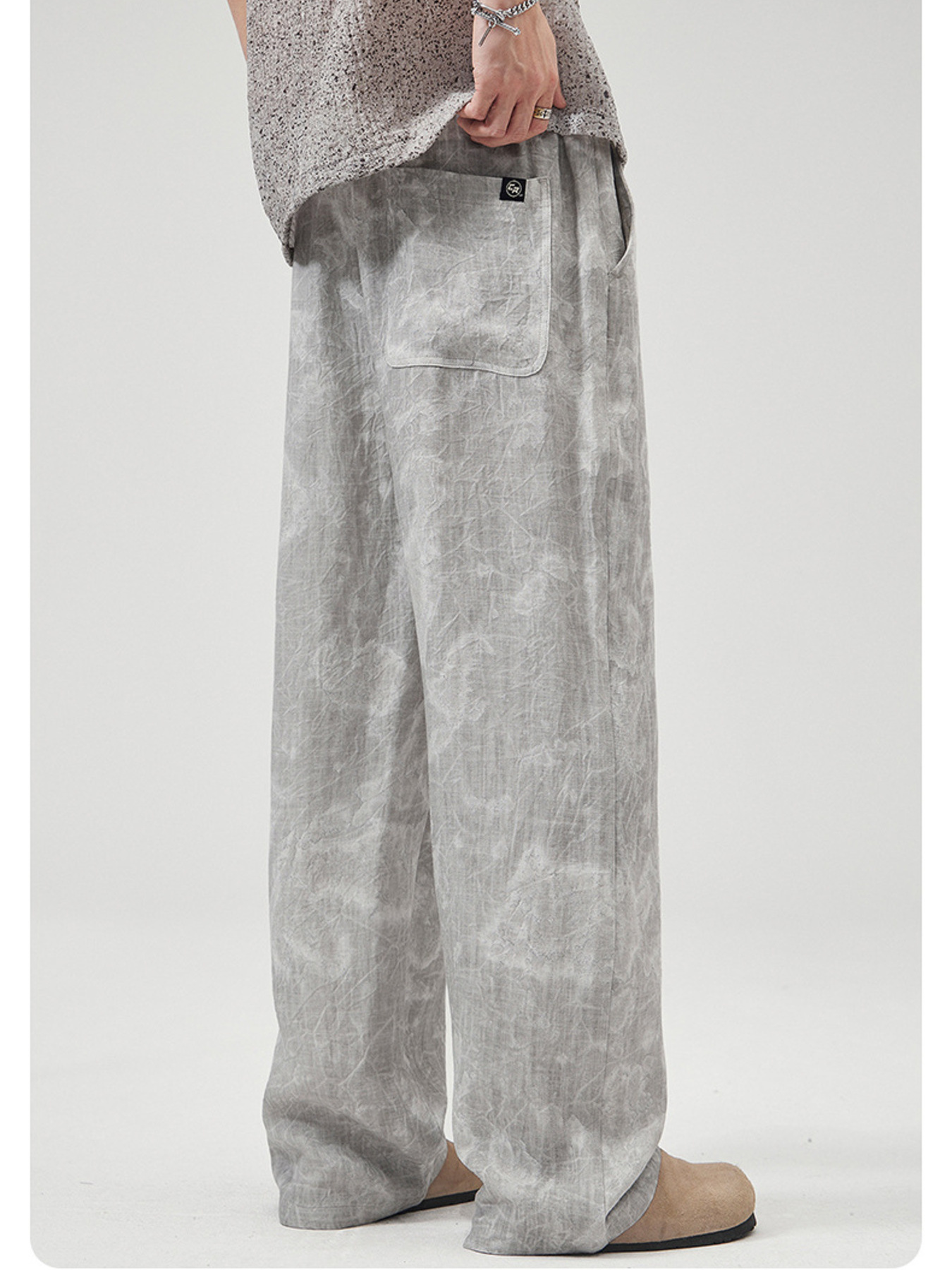 Men's Full Size Drawstring Wide Leg Breathable Pants Plus Size