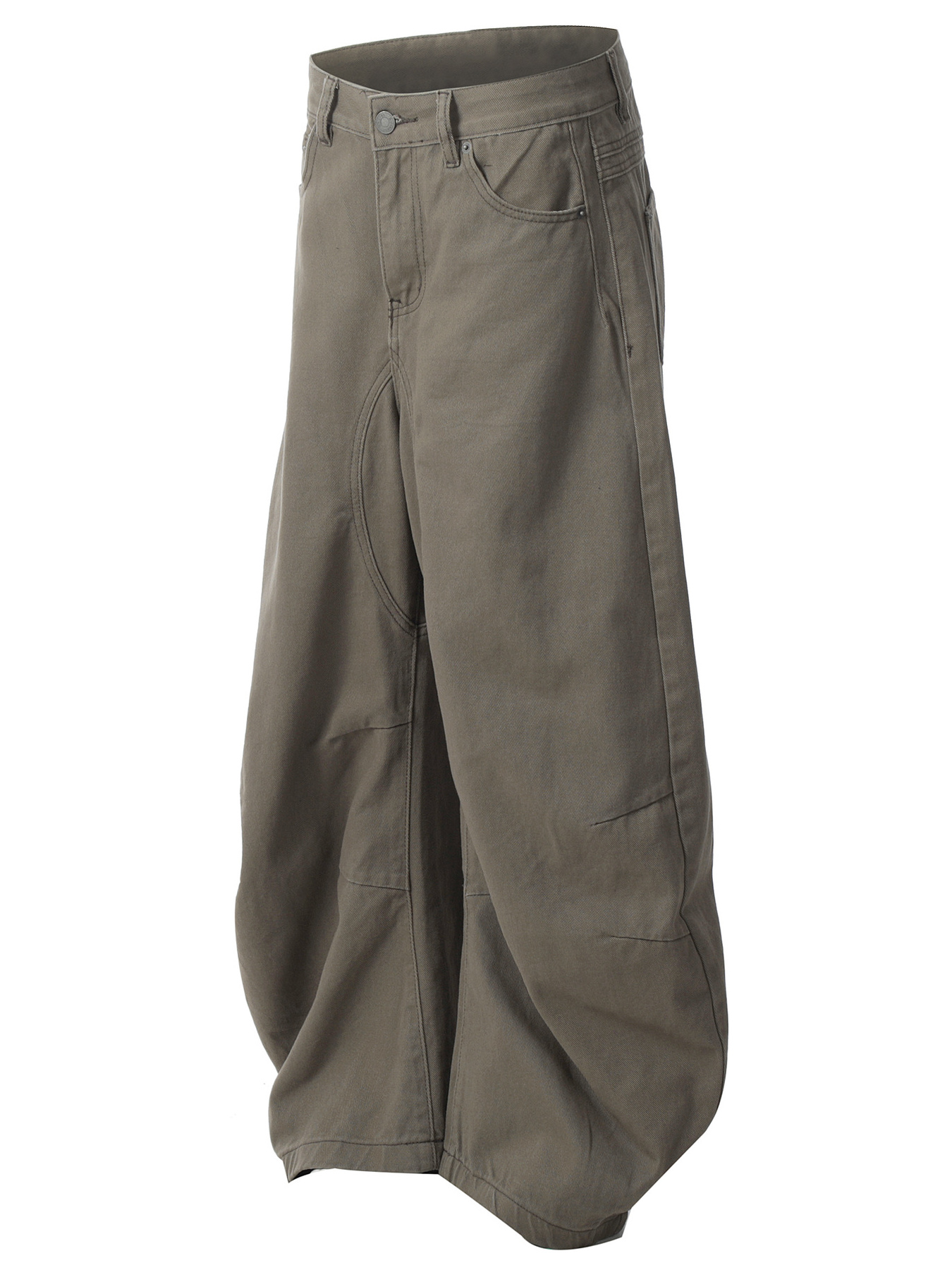 Men's High Waist Curved Jeans