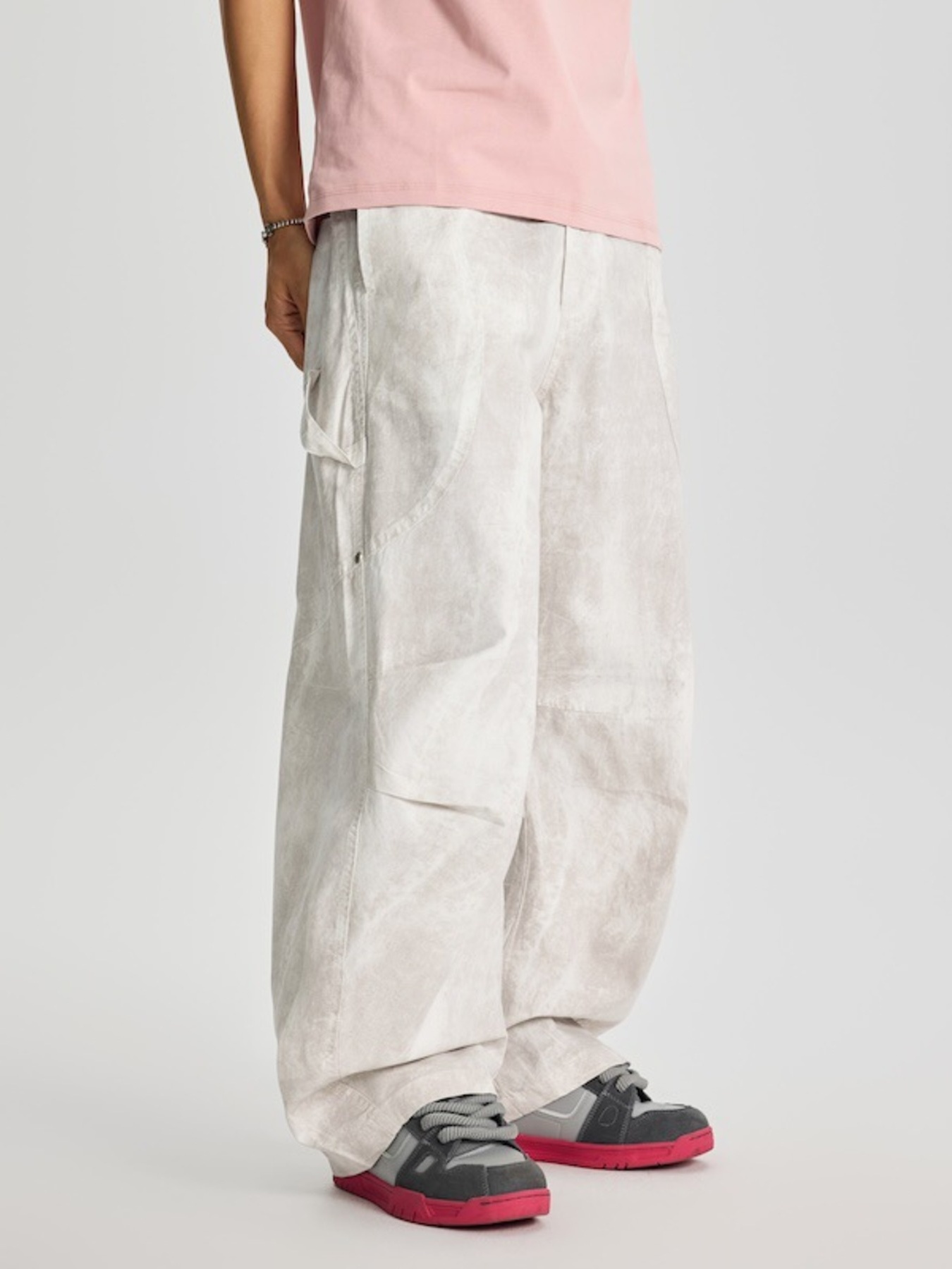 Men's Full Size Wide-Leg Pants Plus Size