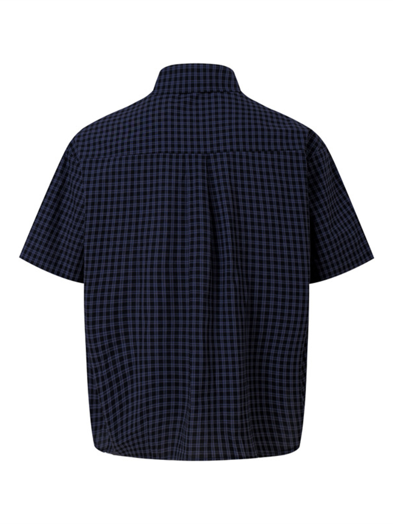 Men's Gingham Check Short Sleeve Button-Down Shirt