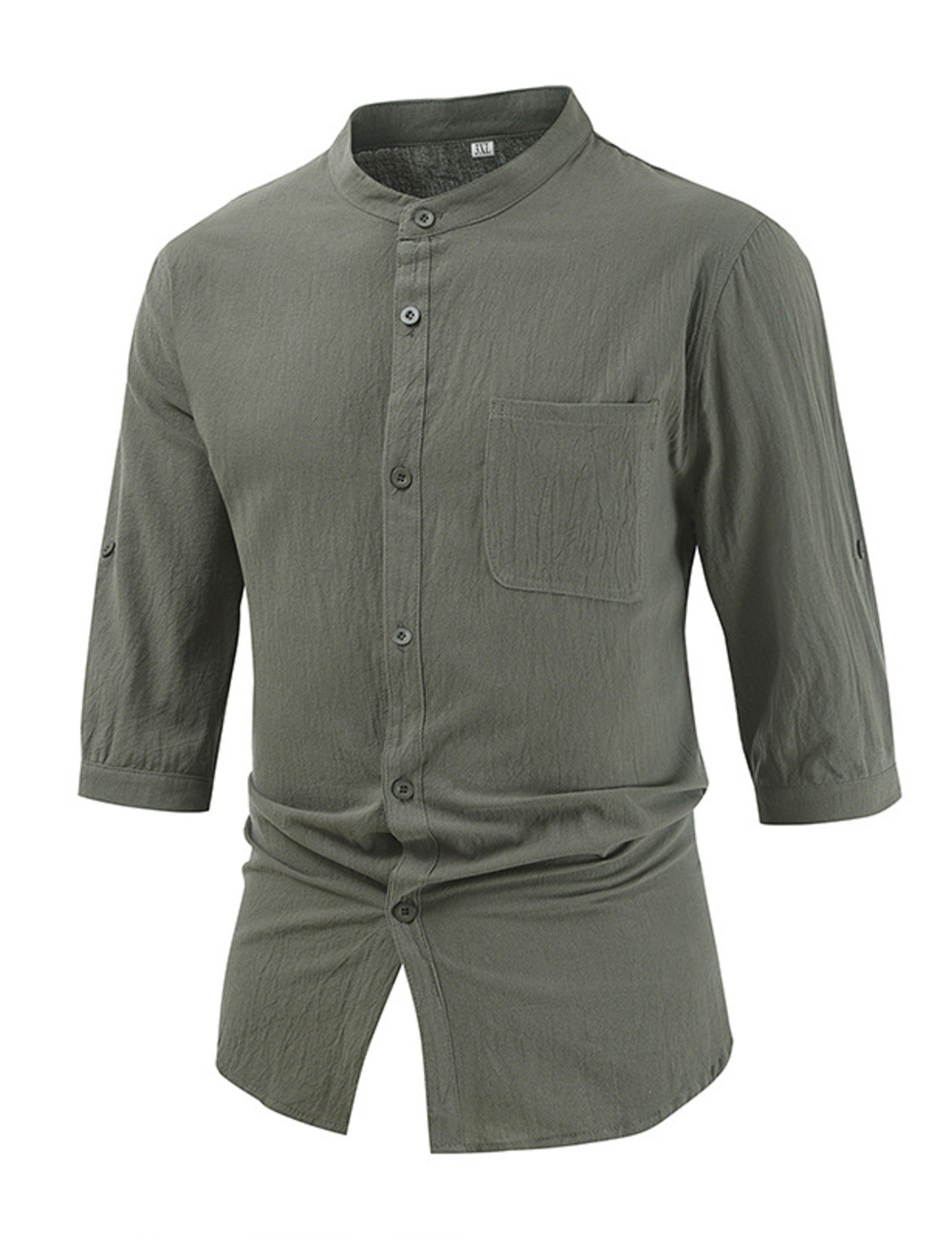 Men's Plus Size Button Down Half Sleeve Shirt