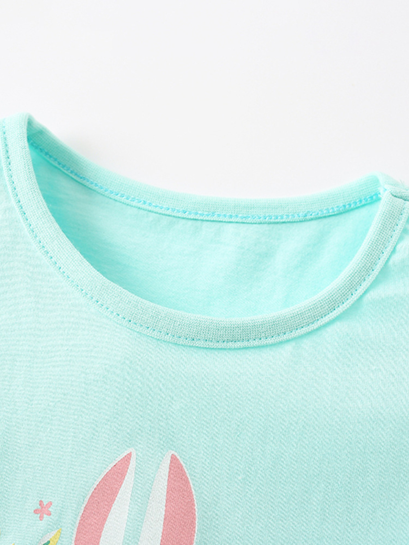 Children's Bunny Graphic Ruffle Hem T-Shirt