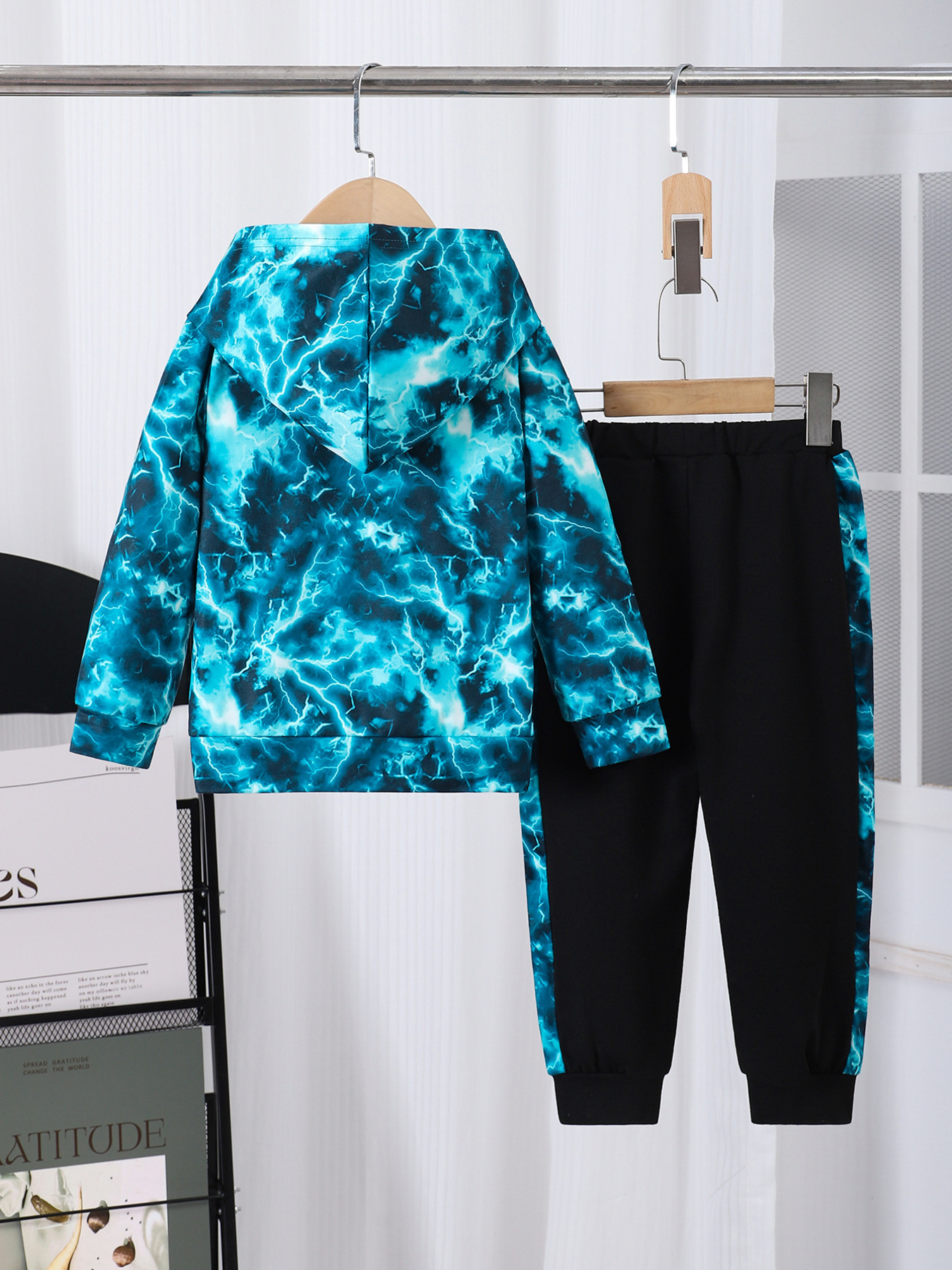 Children's King Letter Lightning Hoodie & Pants Set