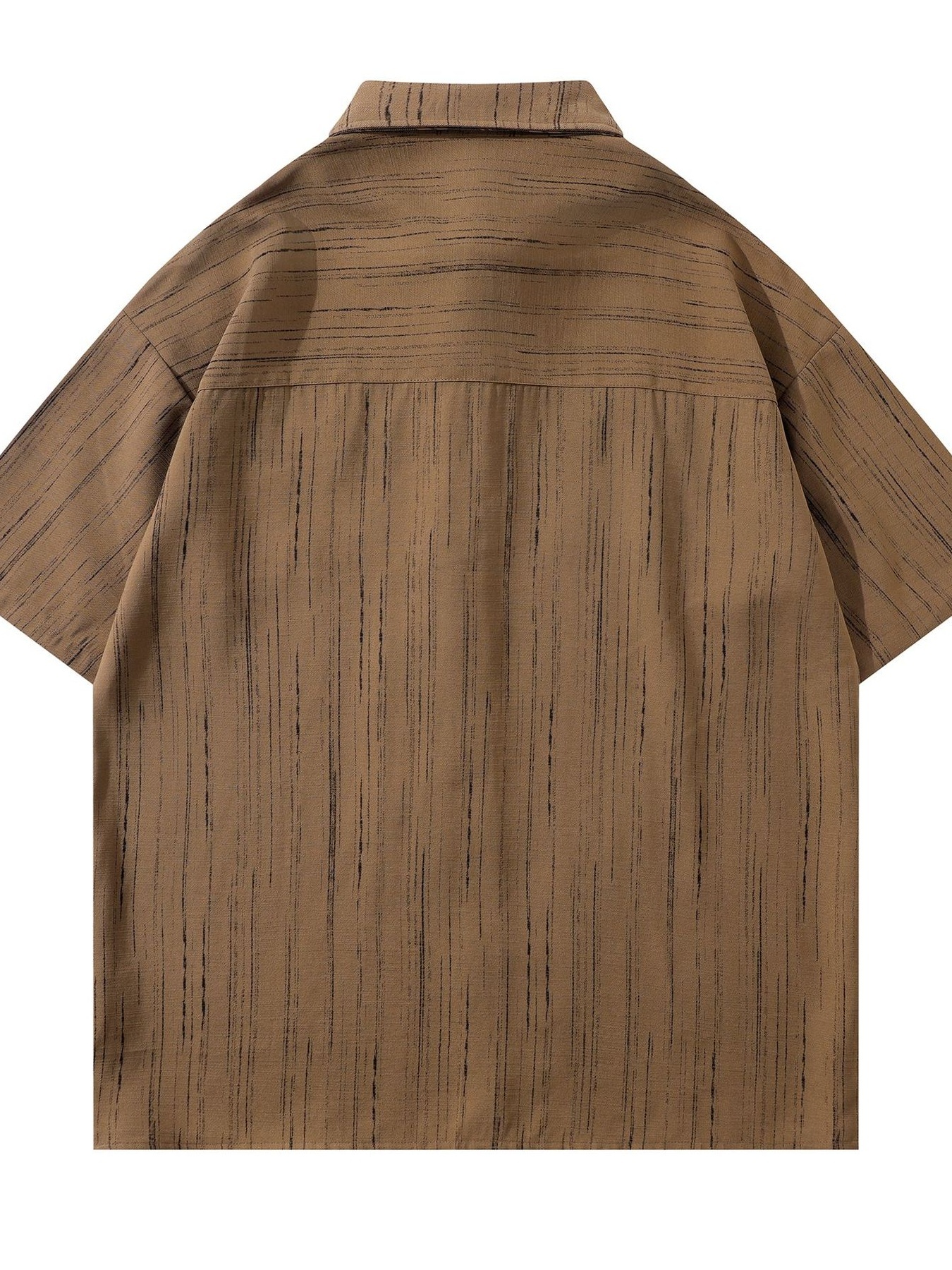 Men's Striped Short Sleeve Shirt with Tie