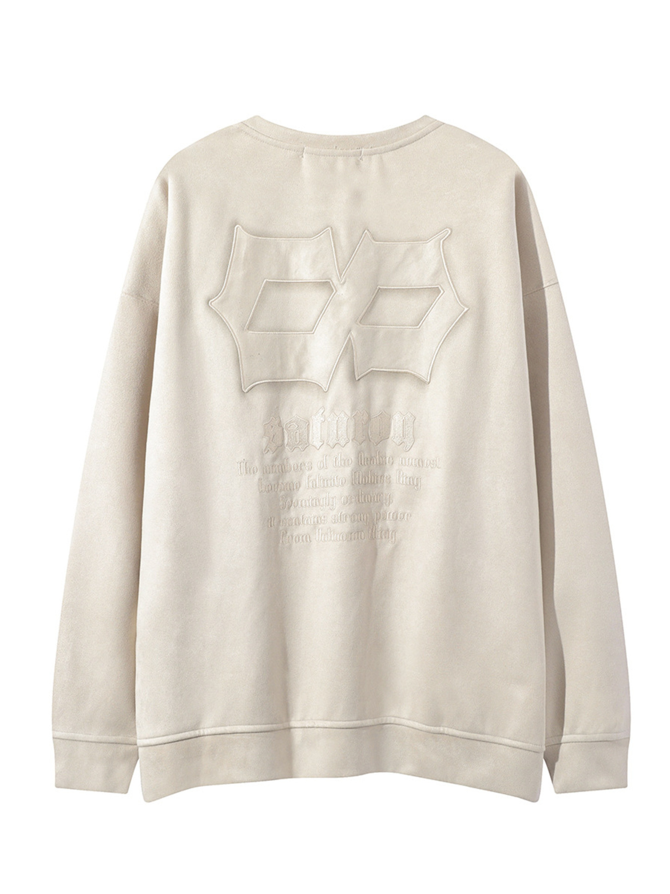 Men's Embroidered Round Neck Oversized Sweatshirt