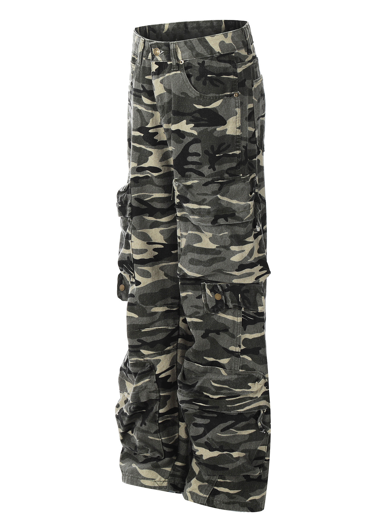Men's Camouflage Cargo Wide Leg Pants