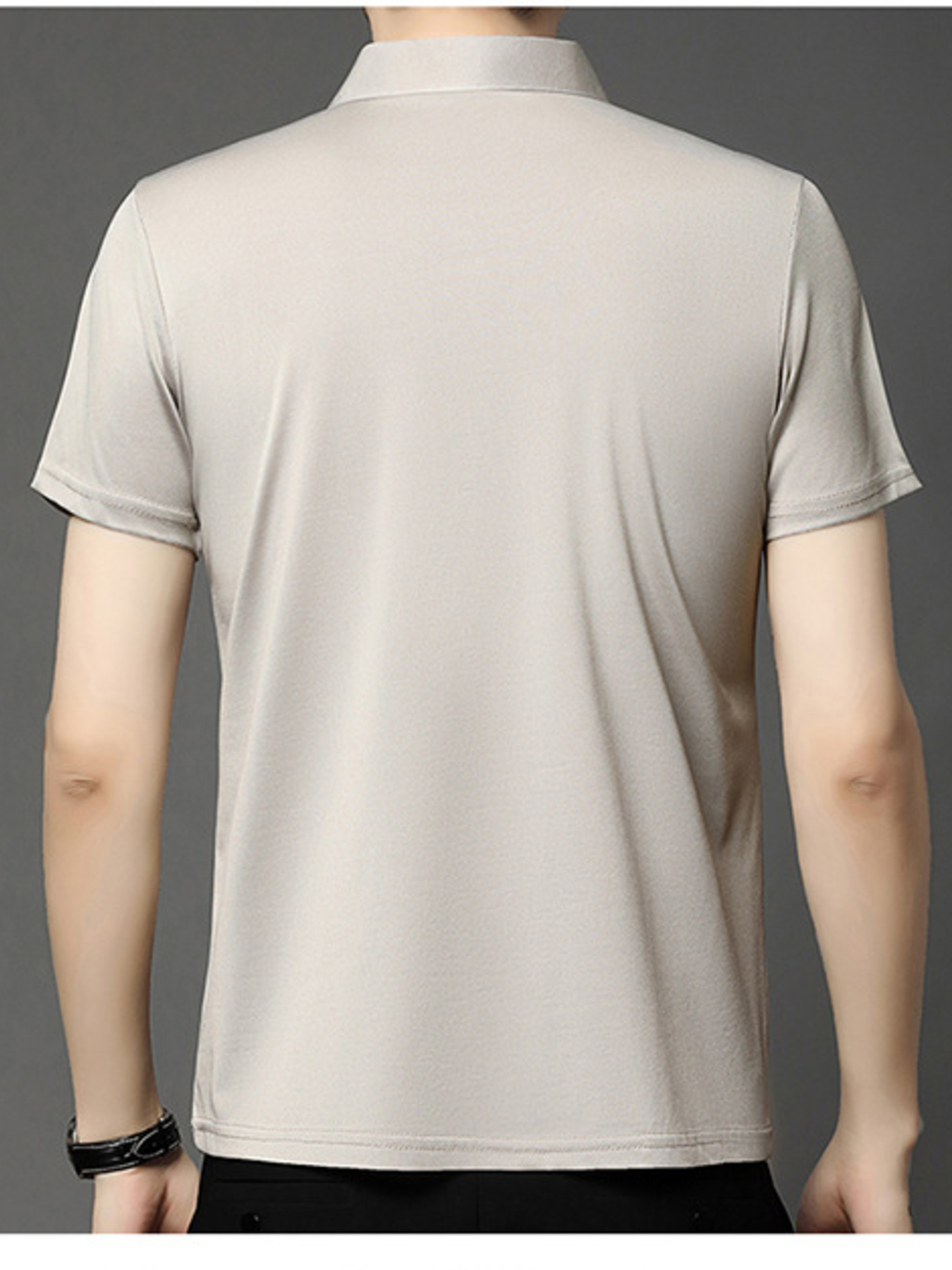 Men's Plus Size Button Detail Short Sleeve Polo