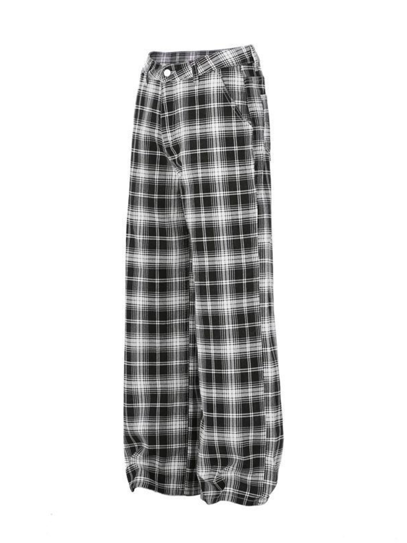 Men's Plaid Wide Leg Pants